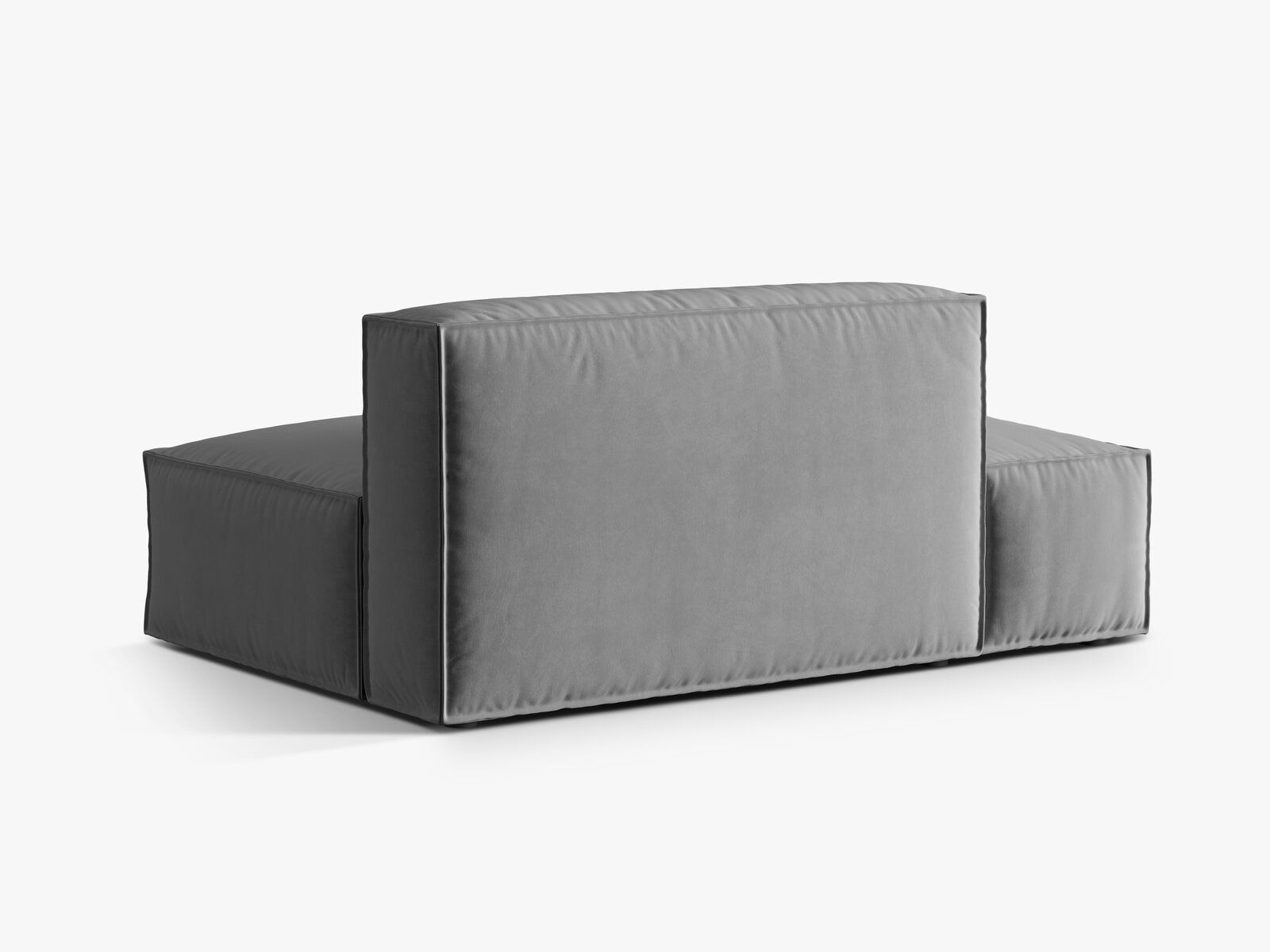 Micadoni Modul Nuria 3-Sitzer Links Samt Grau