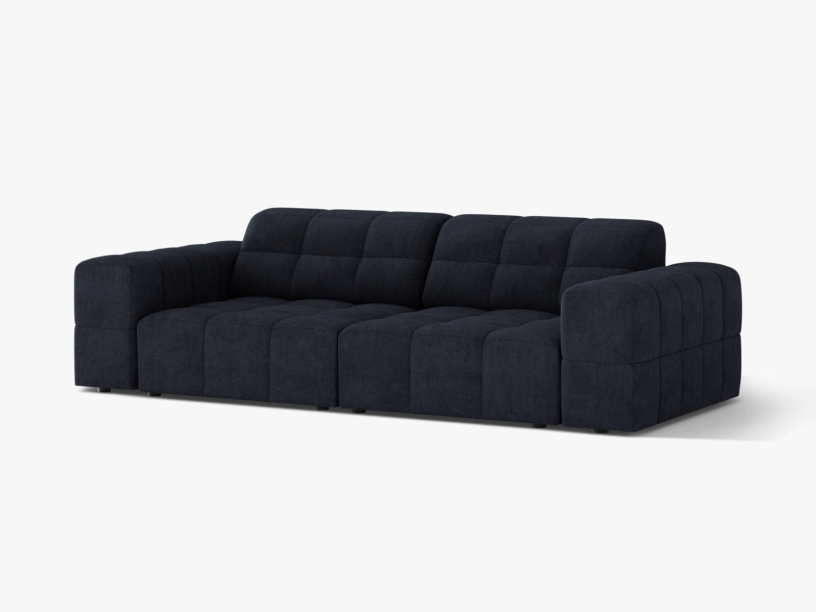 Micadoni Sofa Jennifer 3-Sitzer Chenille Eden Marineblau