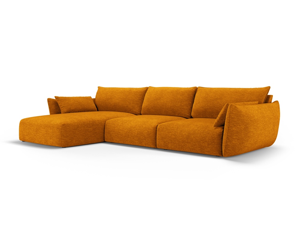 Cosmopolitan Design Ecksofa Matera 4-Sitzer Chenille Eden Senf Links
