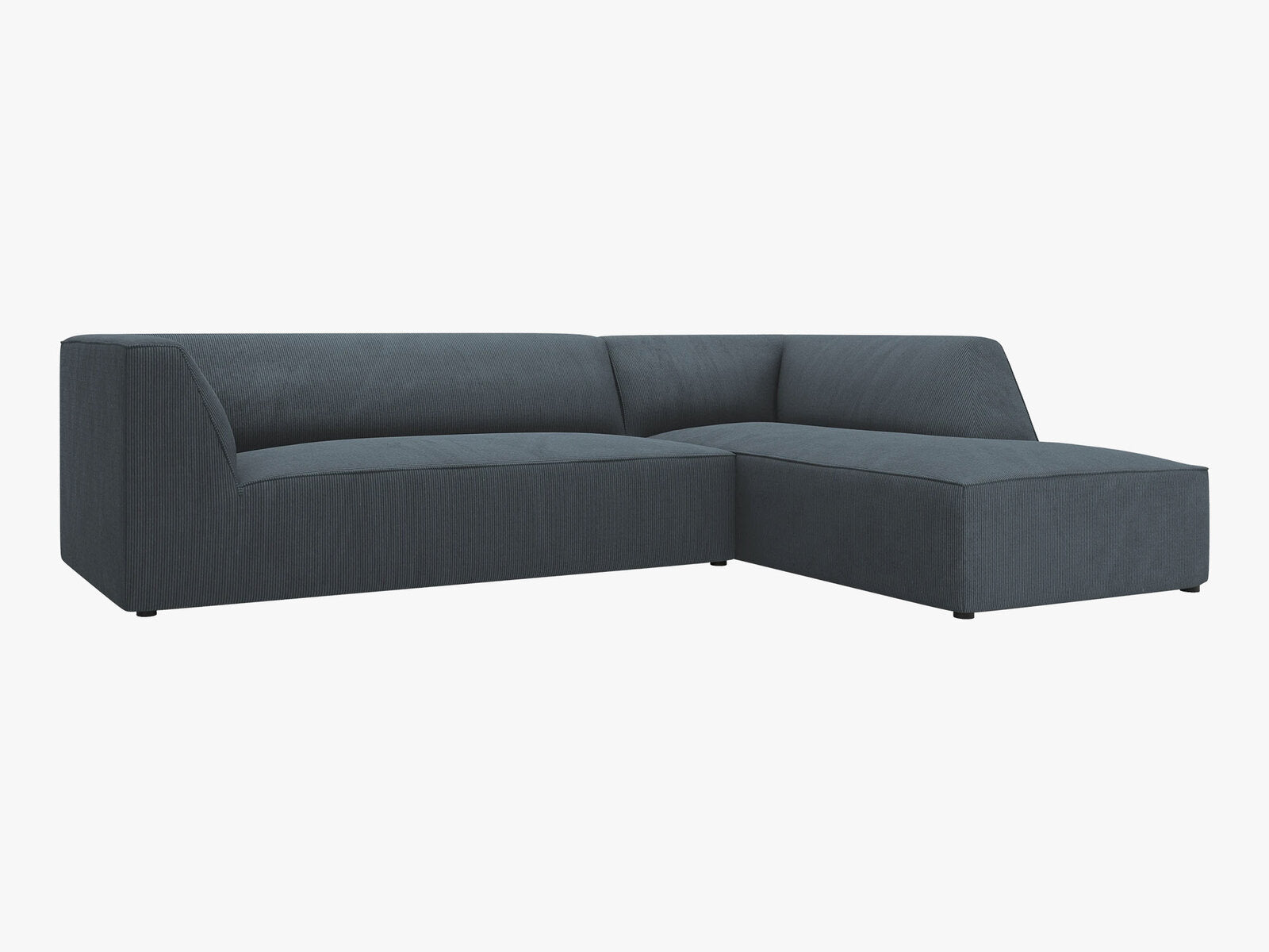 Micadoni 4-Sitzer Modular Sofa Ruby Rechts Kord Scala Blau