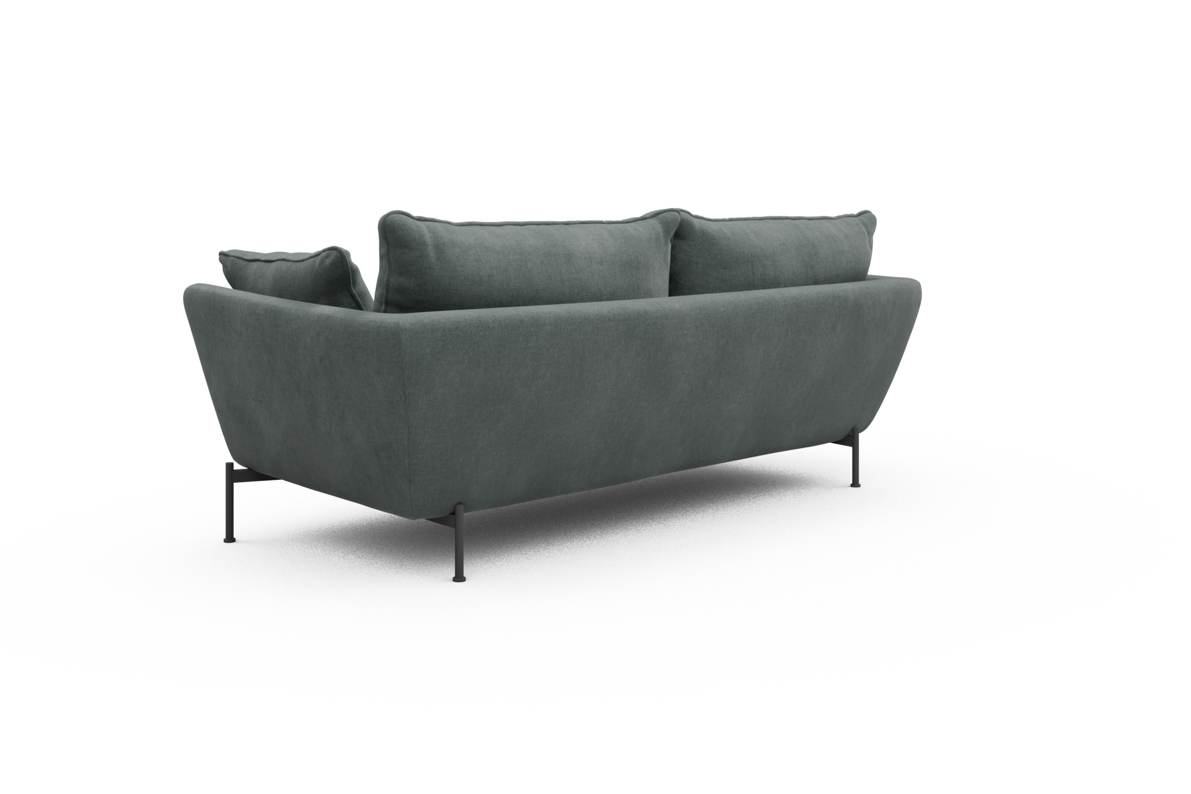 Sofa Anton PREMIUM 3-Sitzer Smooth-Silver-Grey
