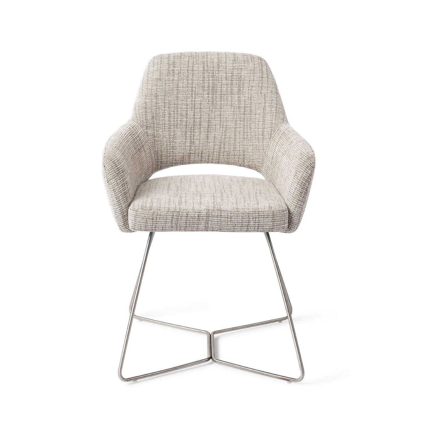 Jesper Home Esszimmerstuhl Yanai Caramel Grid Beehive Stahl