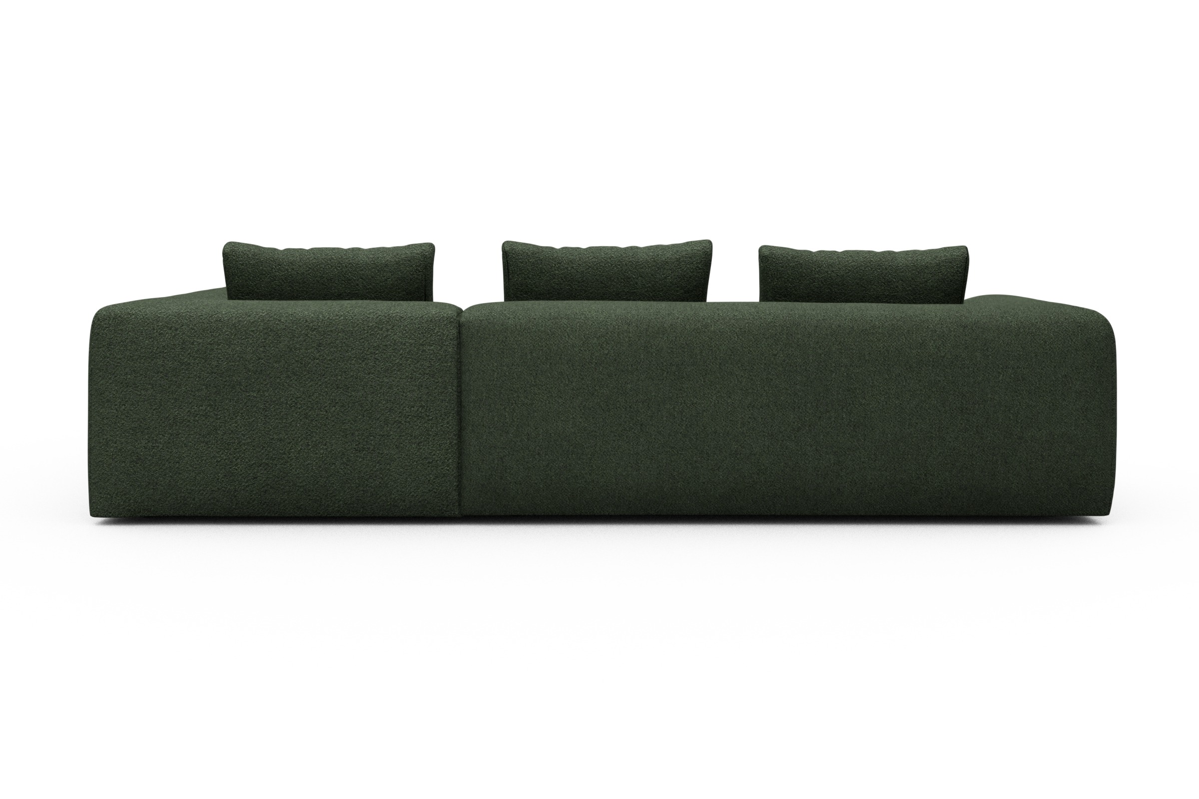 Ecksofa Fred Relax-Ecke rechts mit 2,5-Sitzer Vanora-Deep-Green