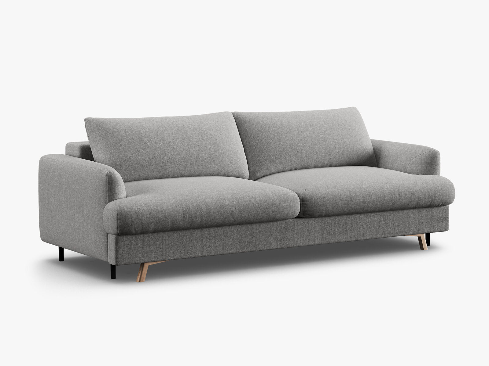 Micadoni Naomi Sofa Mit Bettfunktion Und Stauraum Strukturierter Stoff Liberty Asche Melange