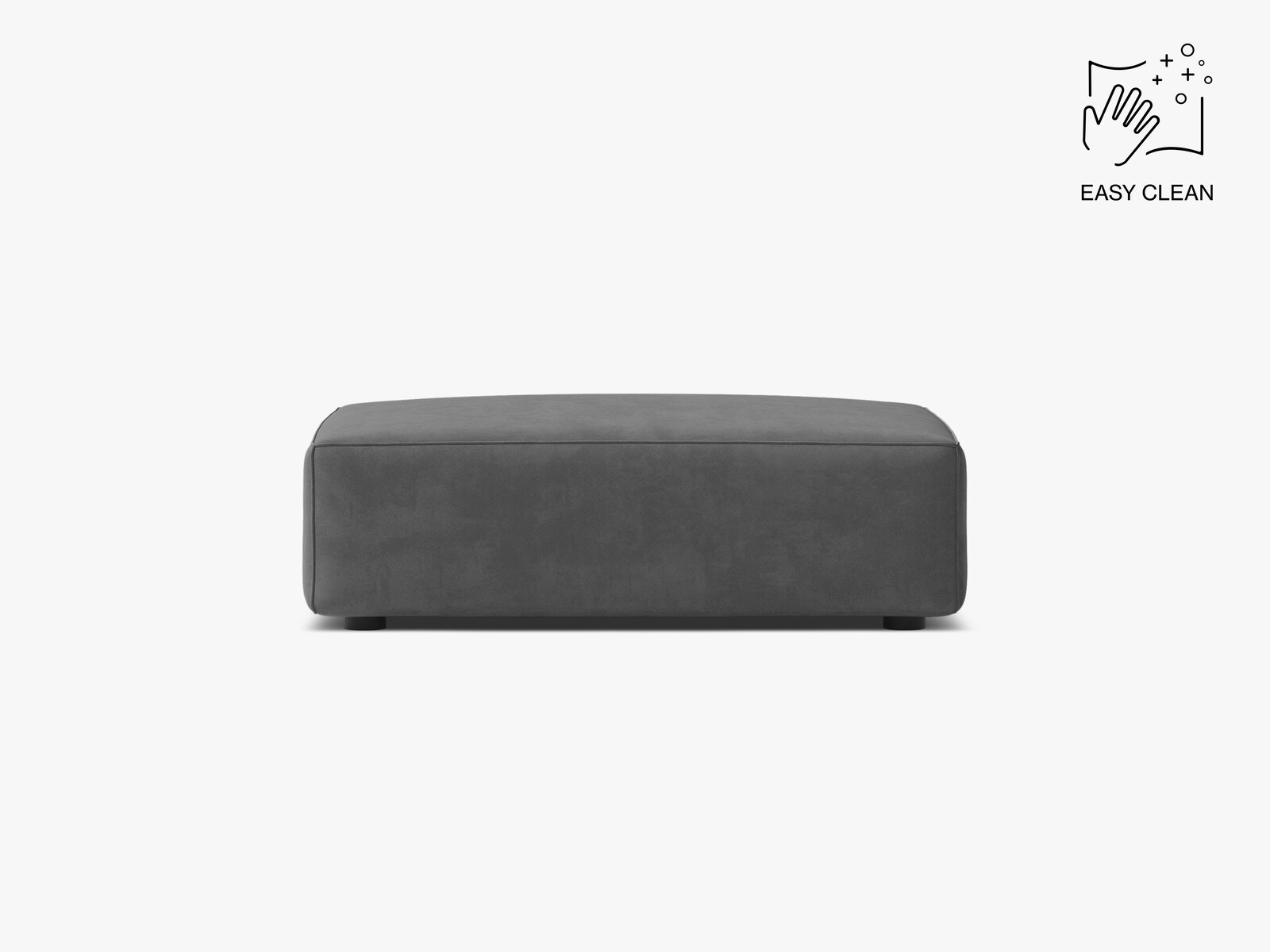 Micadoni Hocker Jodie 1-Sitzer Samt Venus Grau