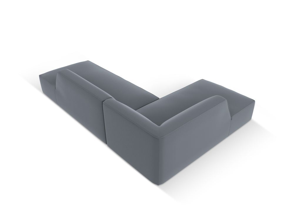 Cosmopolitan Design Ecksofa Siena 4-Sitzer offen Kunstleder Pacifico Dunkelblau Links