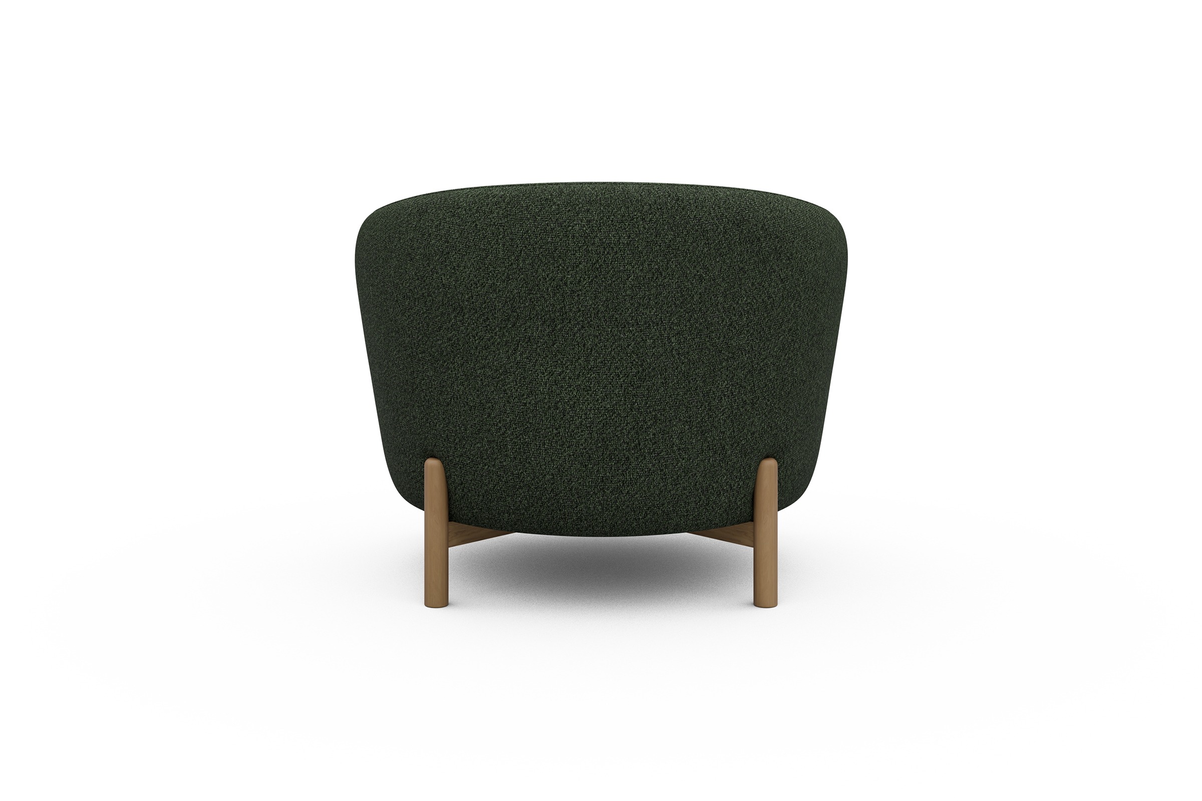 Sessel Ronda Holzbeine Eiche Natur Vanora-Deep-Green