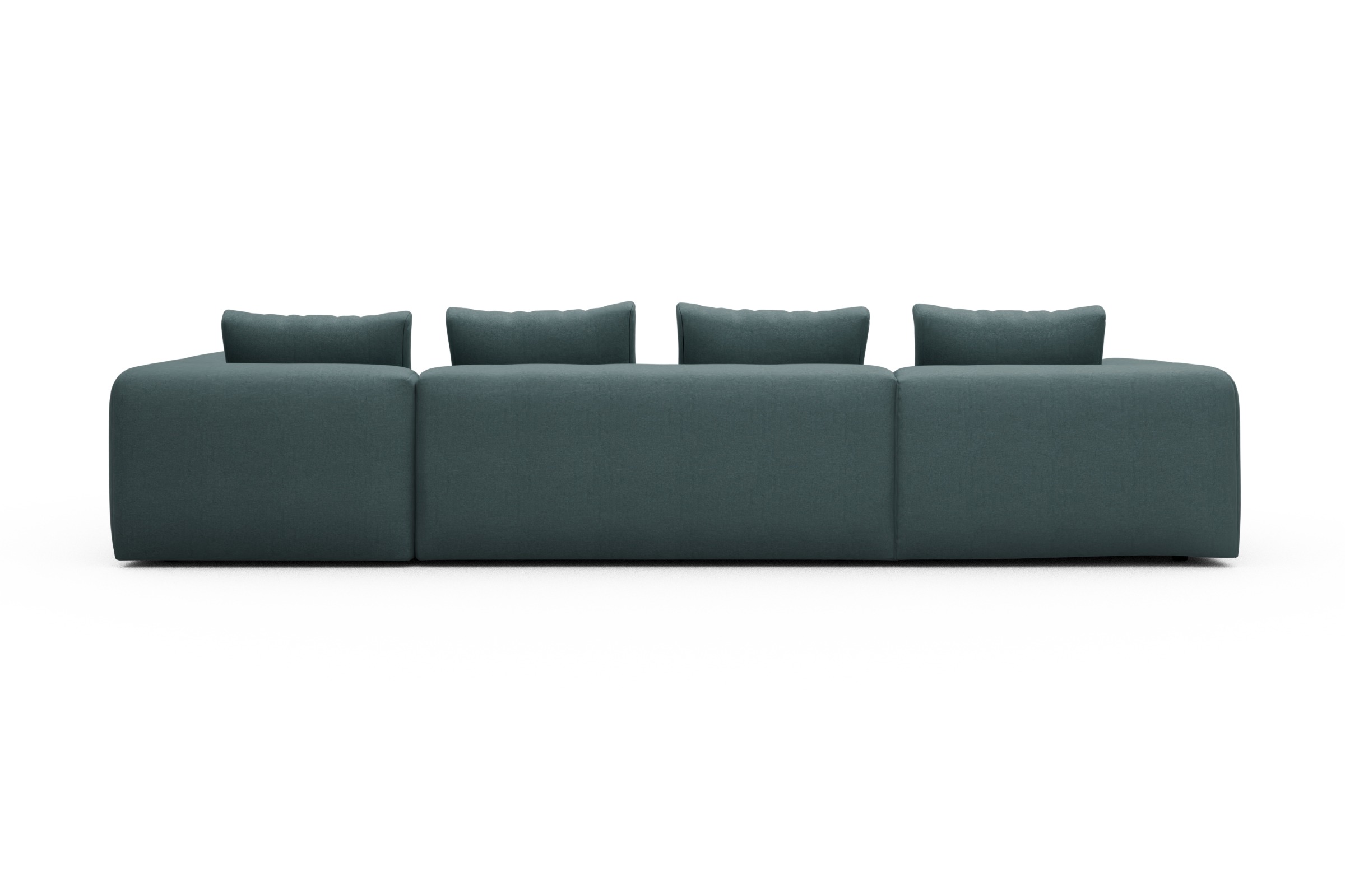 Wohnlandschaft Fred Chaiselongue links mit 2-Sitzer und lange Armlehne rechts Satya-Niagara