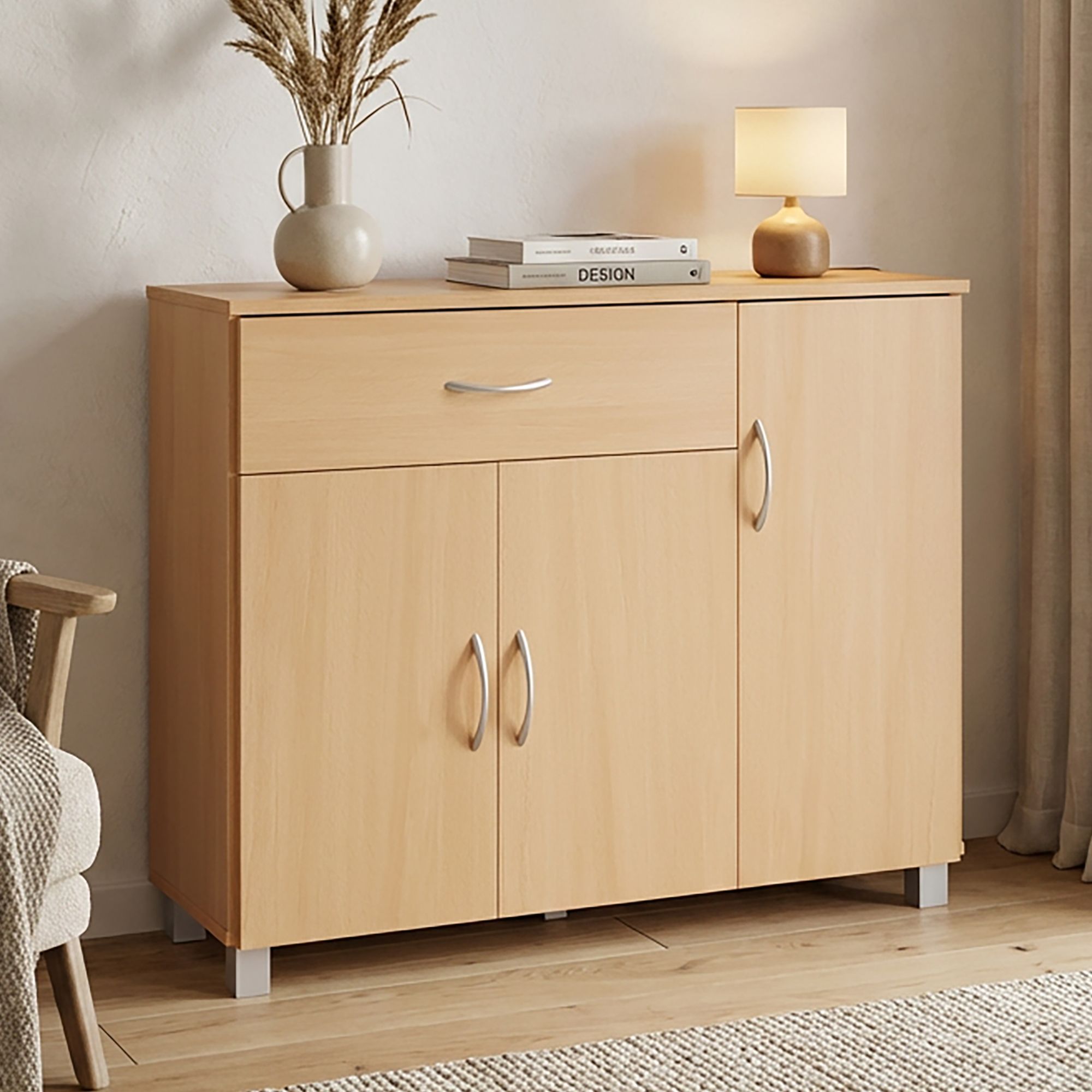 Sideboard Norheimsund Buche 90 × 30 × 75 cm
