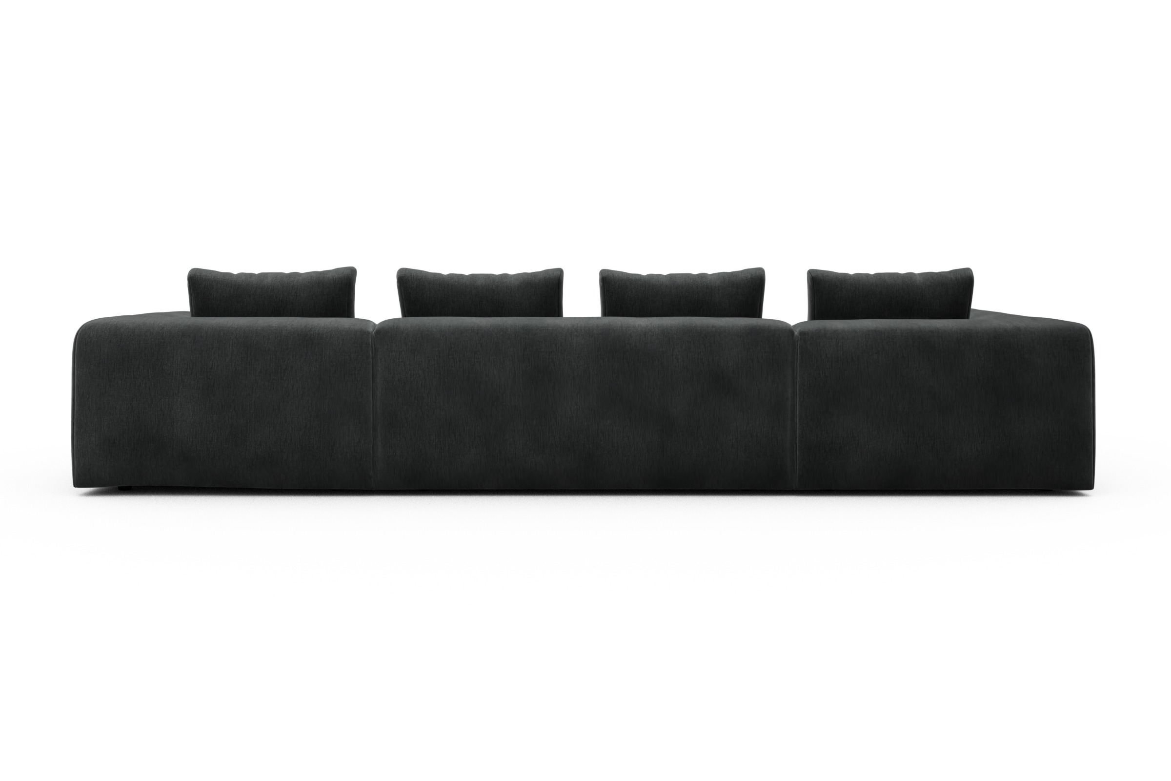 Wohnlandschaft Fred Relax-Ecke links mit 2-Sitzer und Chaiselongue rechts Smooth-Deep-Warm-Grey