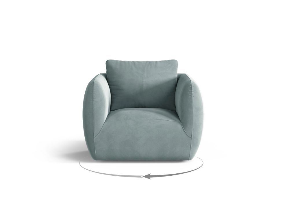 Cosmopolitan Design Sessel Nimes Samt Casino Hellblau