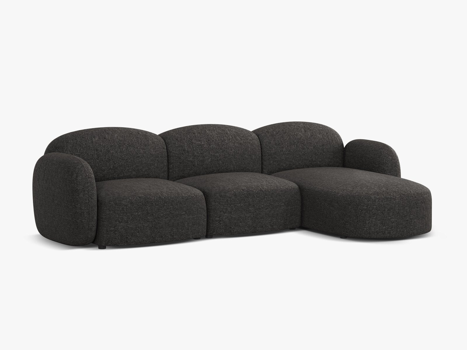 Micadoni Ecksofa Blair 4-Sitzer Rechts Chenille Eden Anthrazit