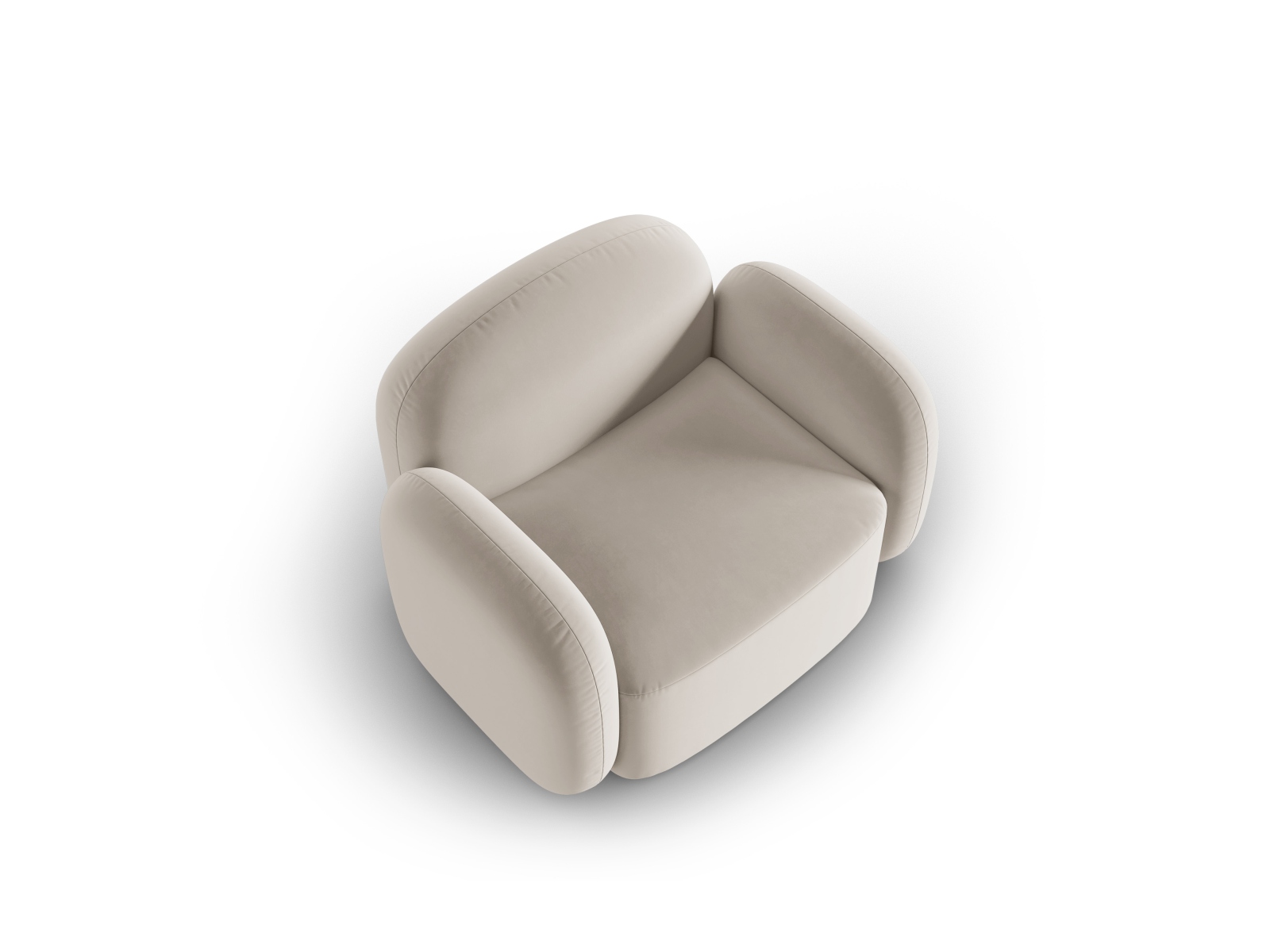 Micadoni Sessel Blair Samt Casino Hellbeige