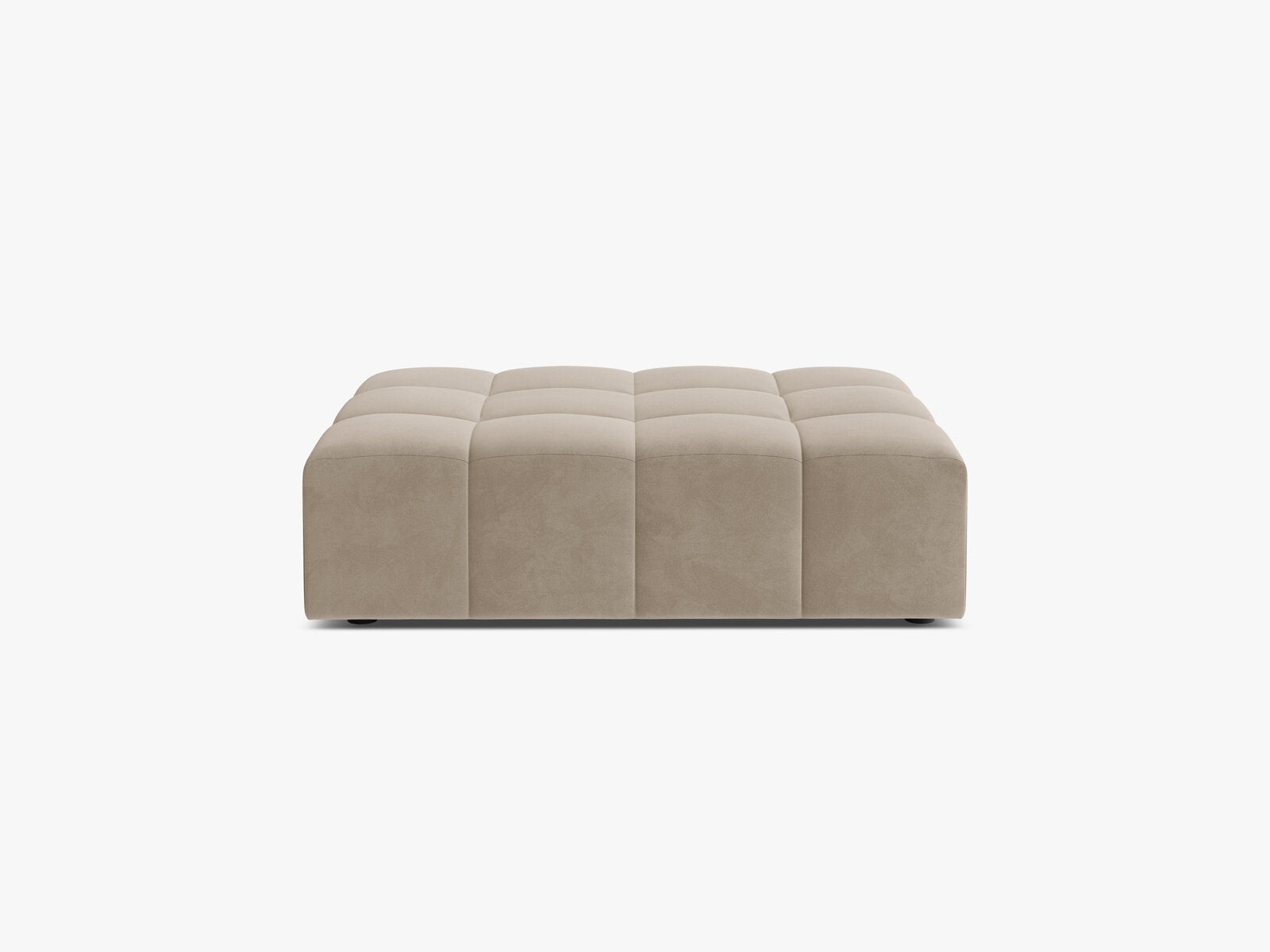 Micadoni Hocker Jennifer 1-Sitzer Samt Bluvel Dunkelbeige
