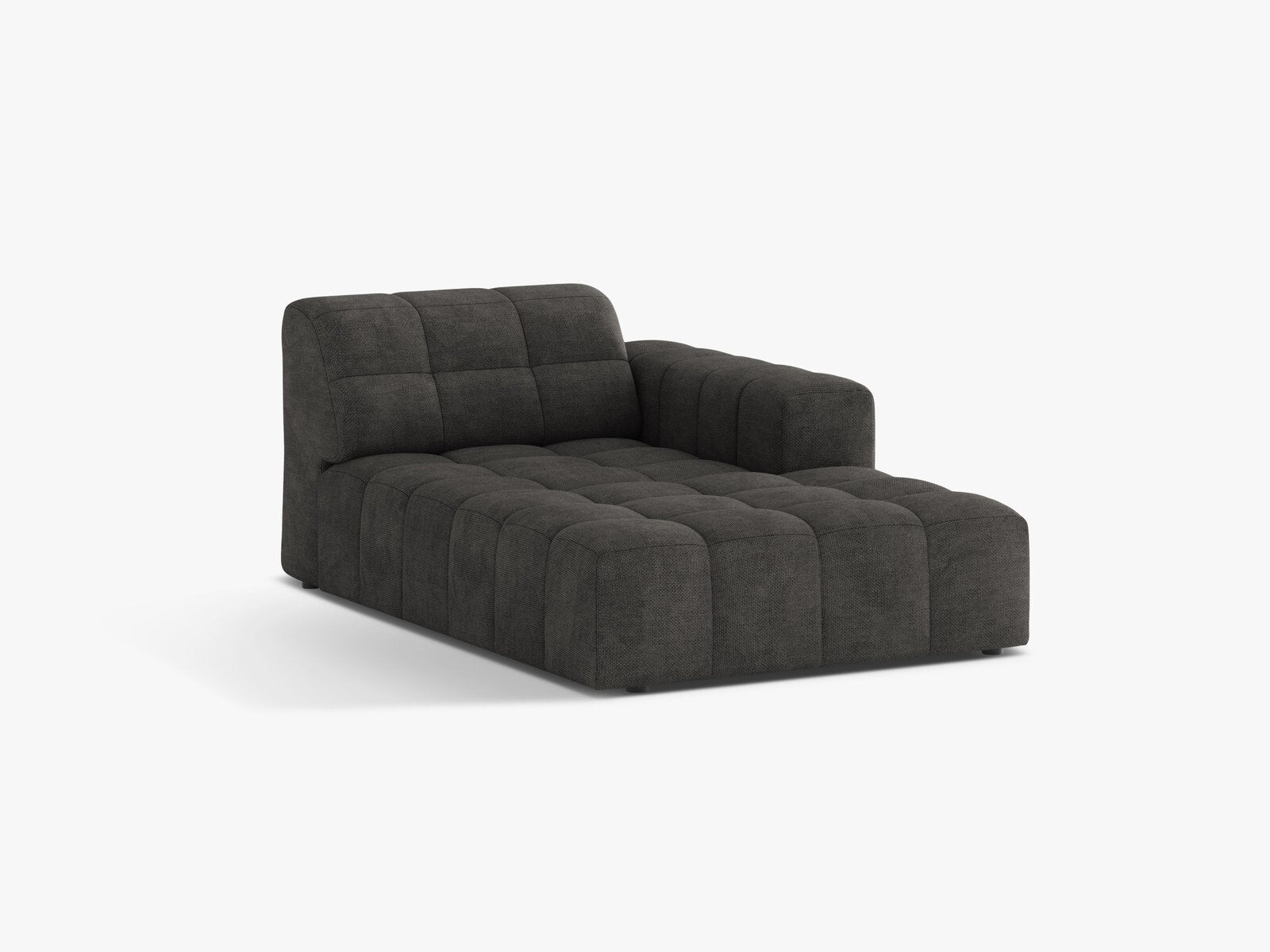 Micadoni Jennifer Chaiselongue Rechts Chenille Eden Dunkelgrau