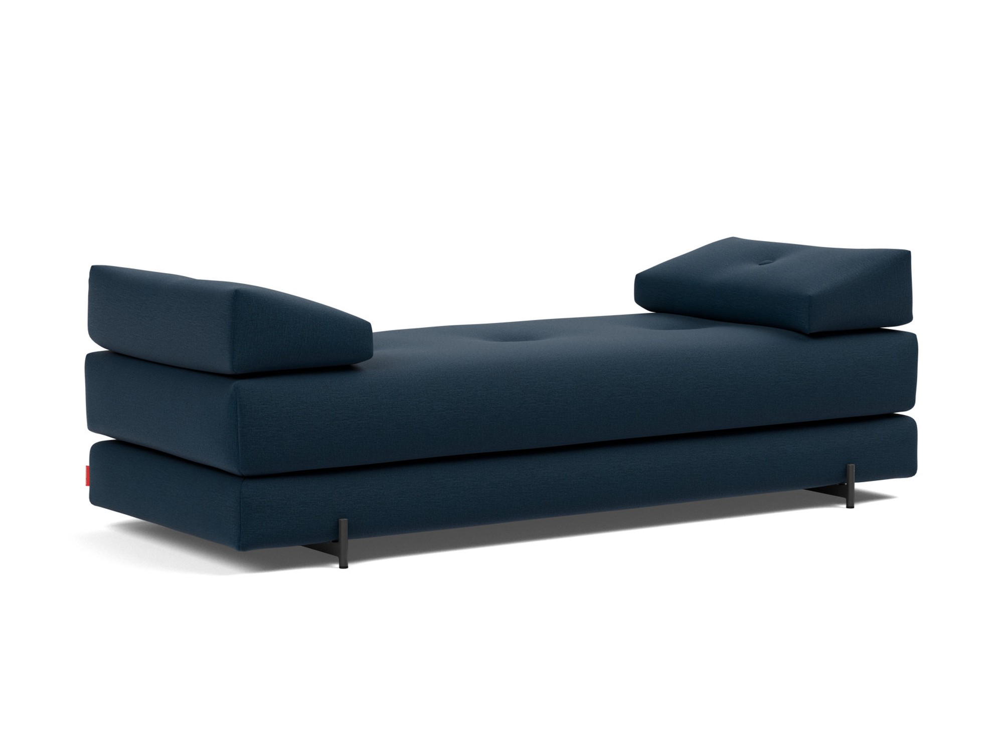 Tagesbett Sigmund Flachgewebe Mixed Dance 528-Blue Beine Indu schwarz
