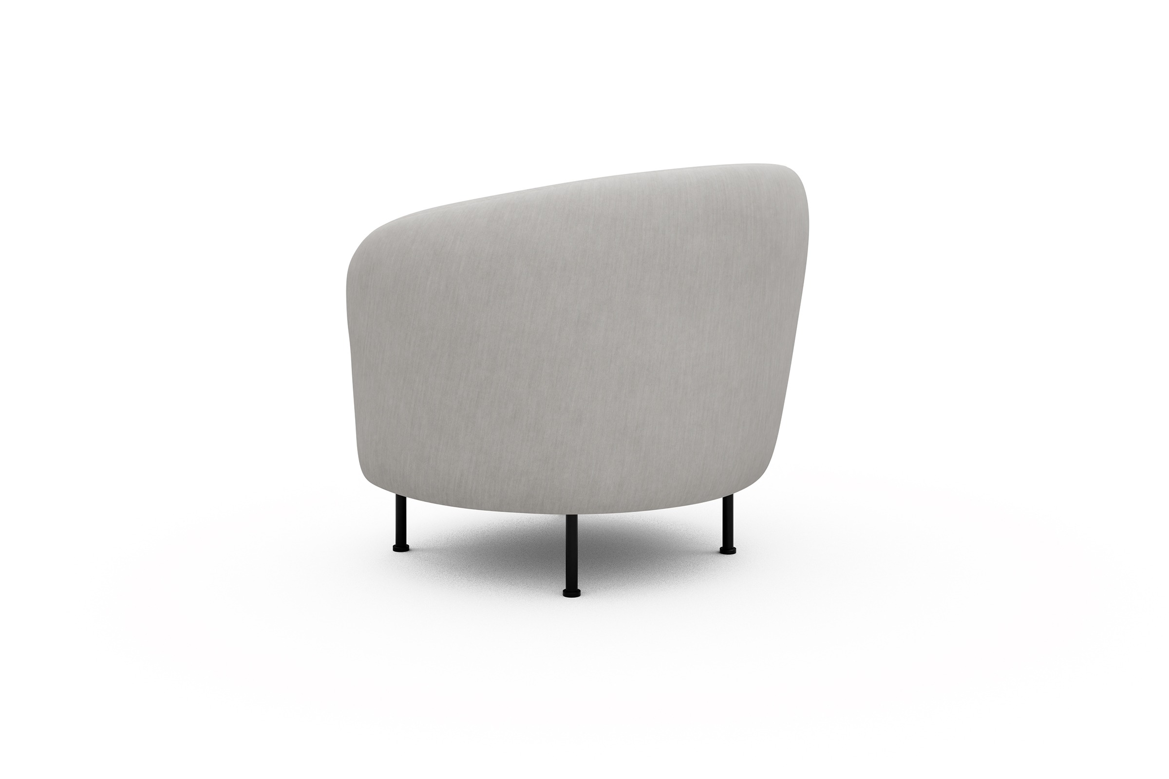 Sessel Ronda Metallbeine Schwarz Vivus-Dusty-Off-White
