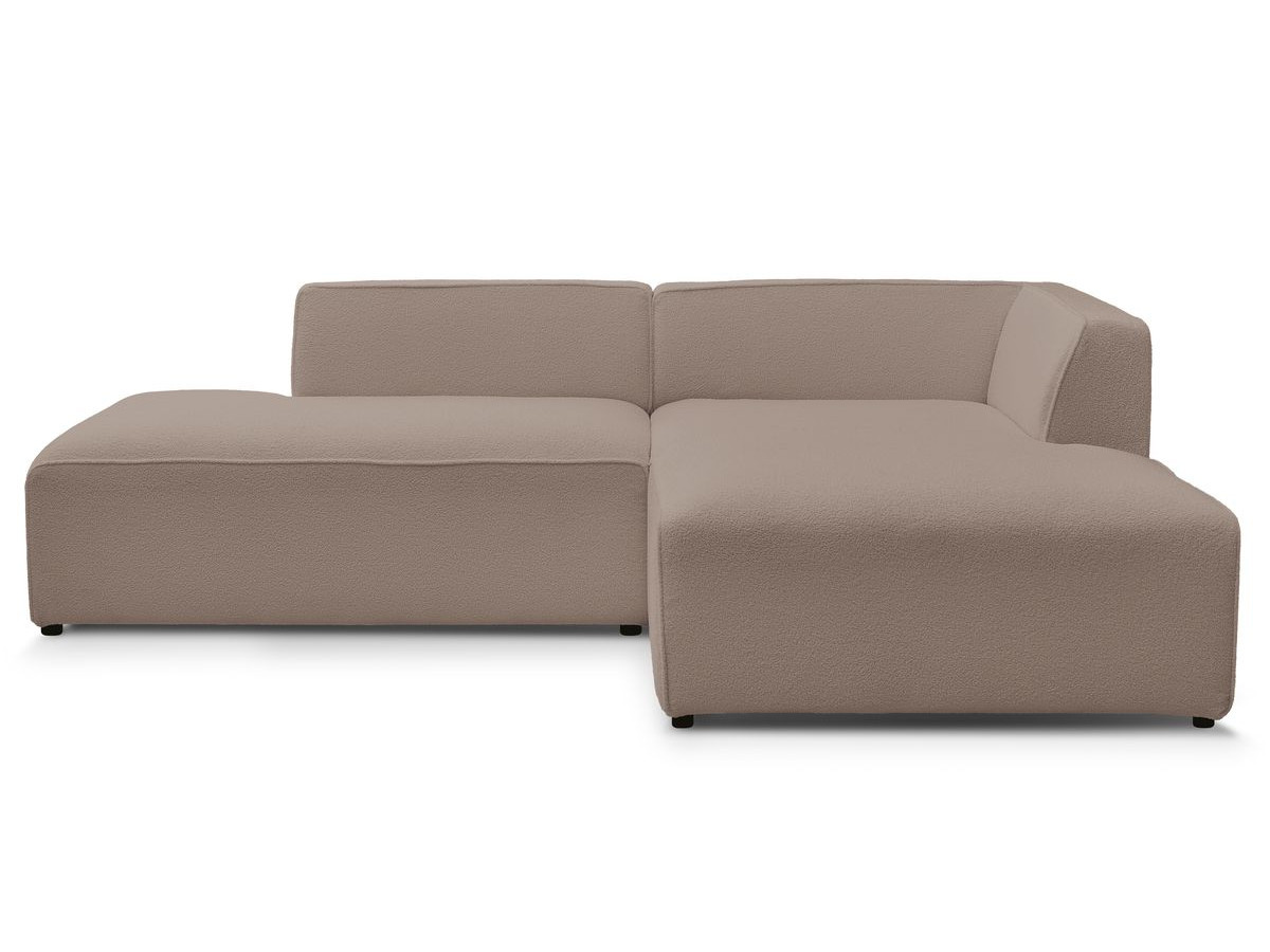 Bobochic Megeve Ecksofa Bouclé-Stoff Braun Ecke rechts