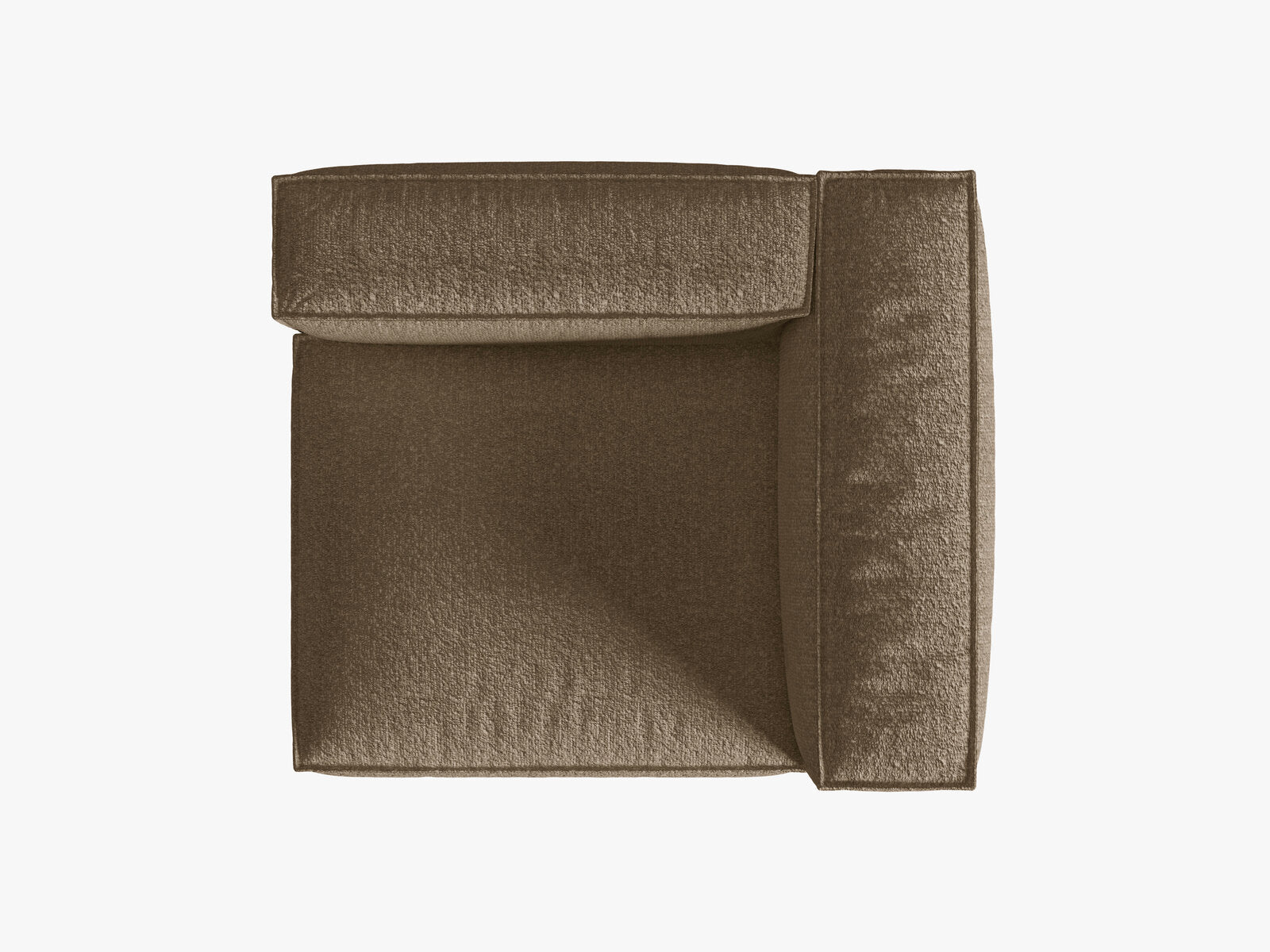 Micadoni Eckmodul Groß Nuria 1-Sitzer Rechts Boucle Cappuccino