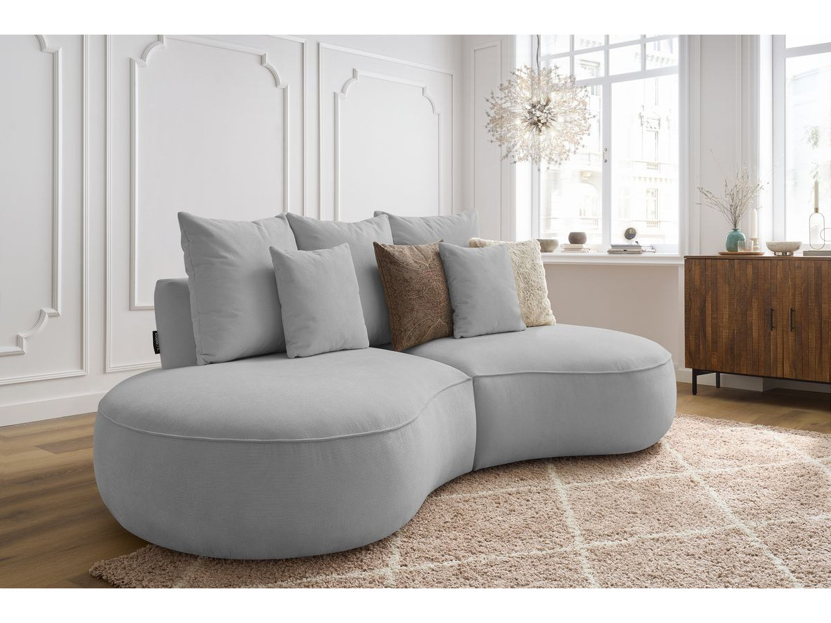 Bobochic Saint-germain Sofa 3-Sitzer Strukturstoff Hellgrau