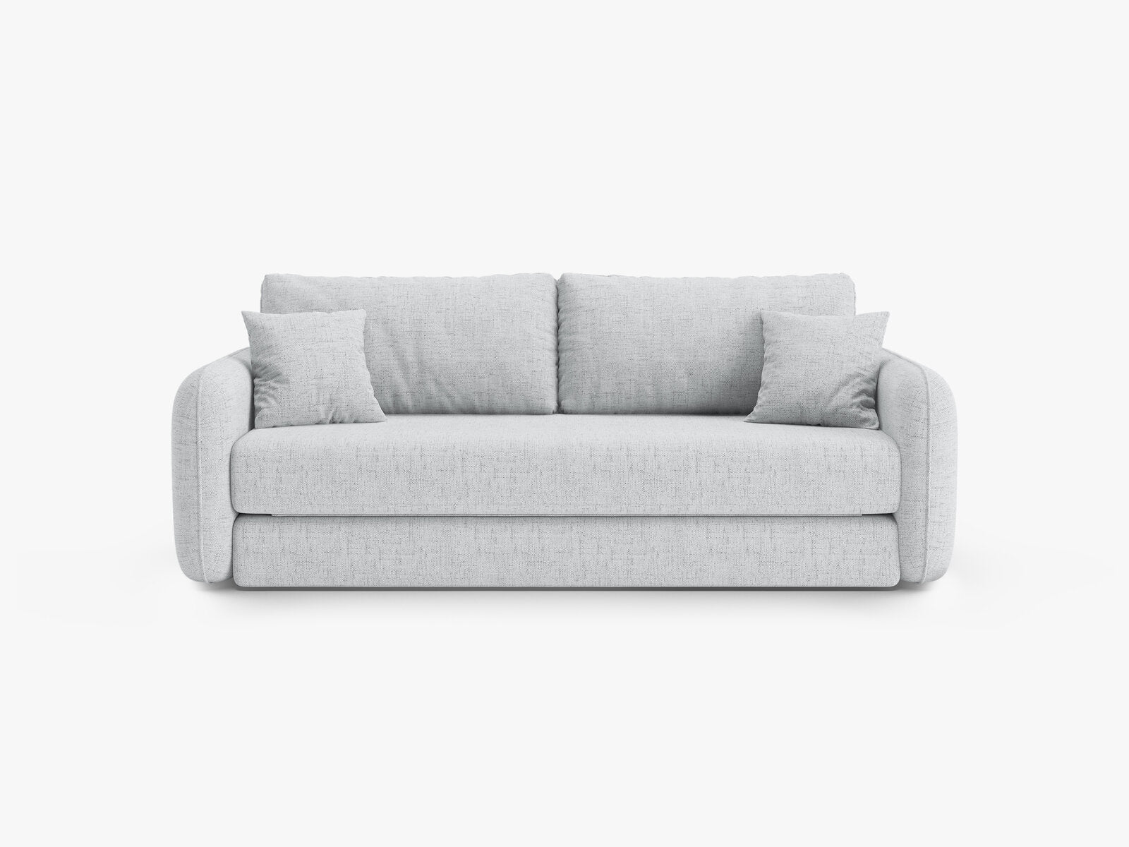 Micadoni Sofa mit Schlaffunktion Dormi 3-Sitzer Strukturierter Stoff Moly Hellgrau
