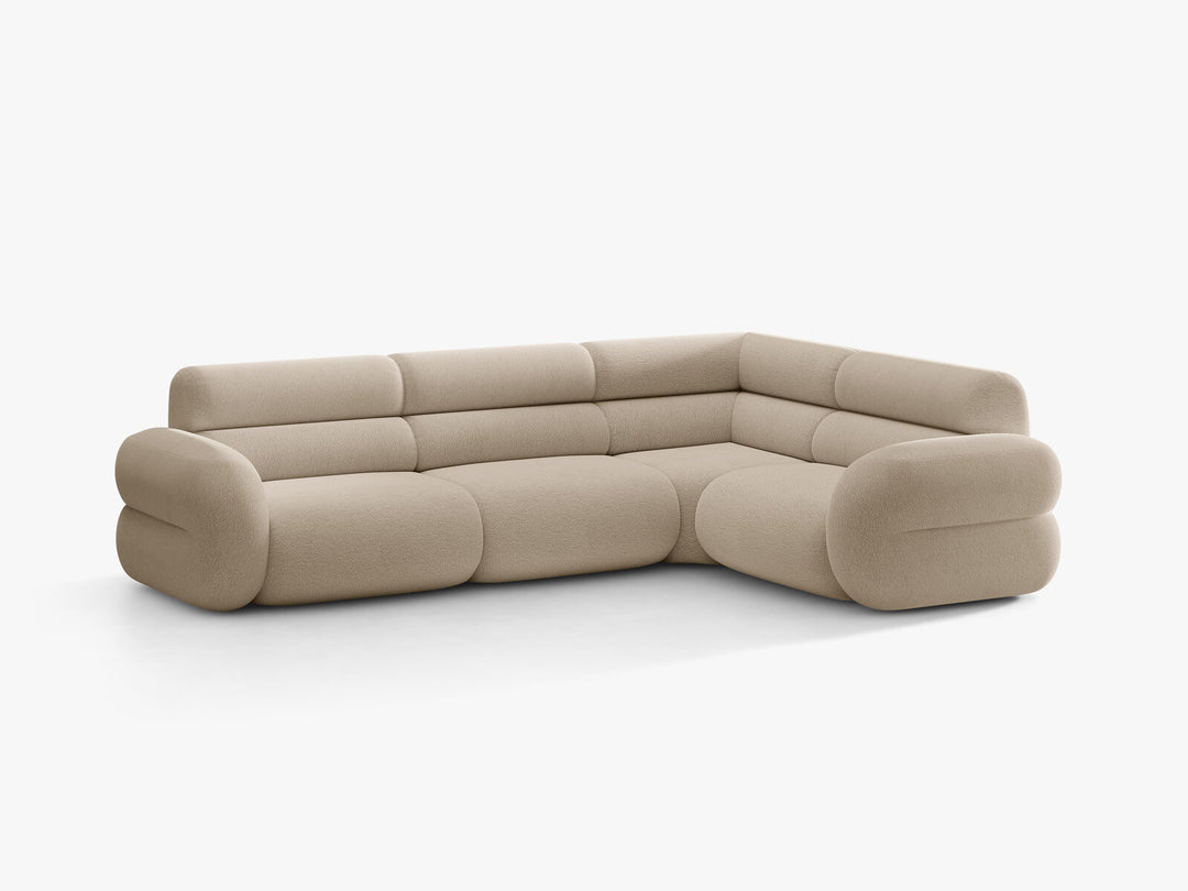 Micadoni Neo Ecksofa 295 cm Links Boucle Baloo Beige