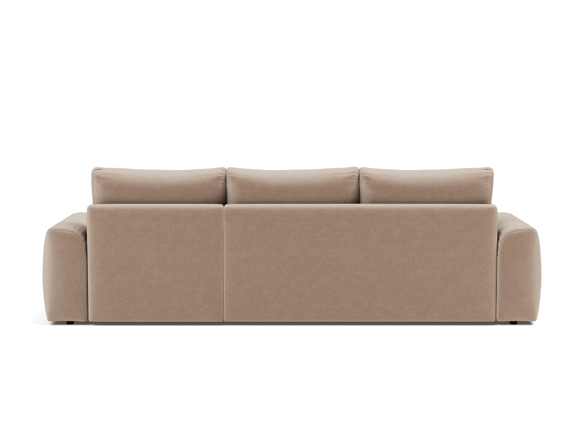Schlafsofa Norum mit Chaiselongue und Chunky-Armlehnen Chenille Esina 417-Mocha
