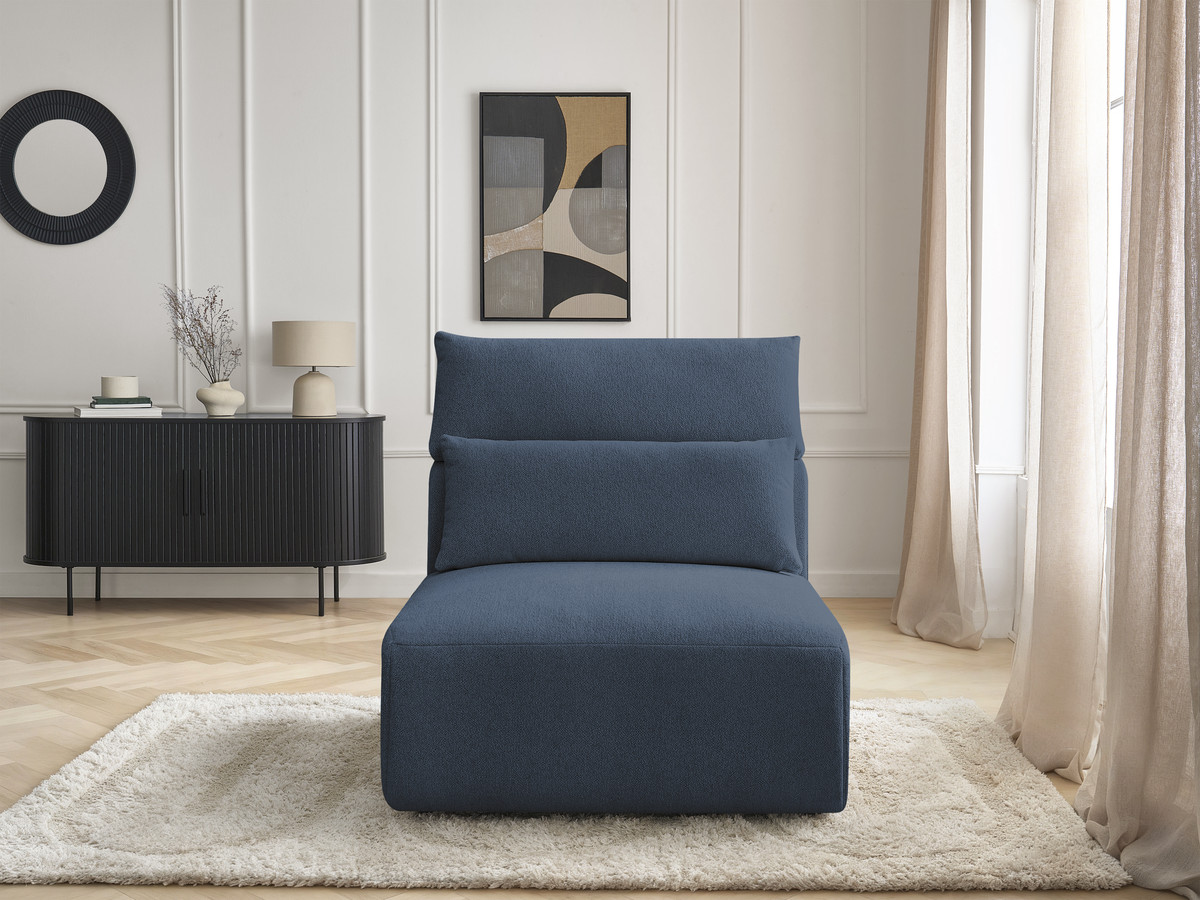 Bobochic Jana Sofamodul 1-Sitzer Melange-Stoff Blau
