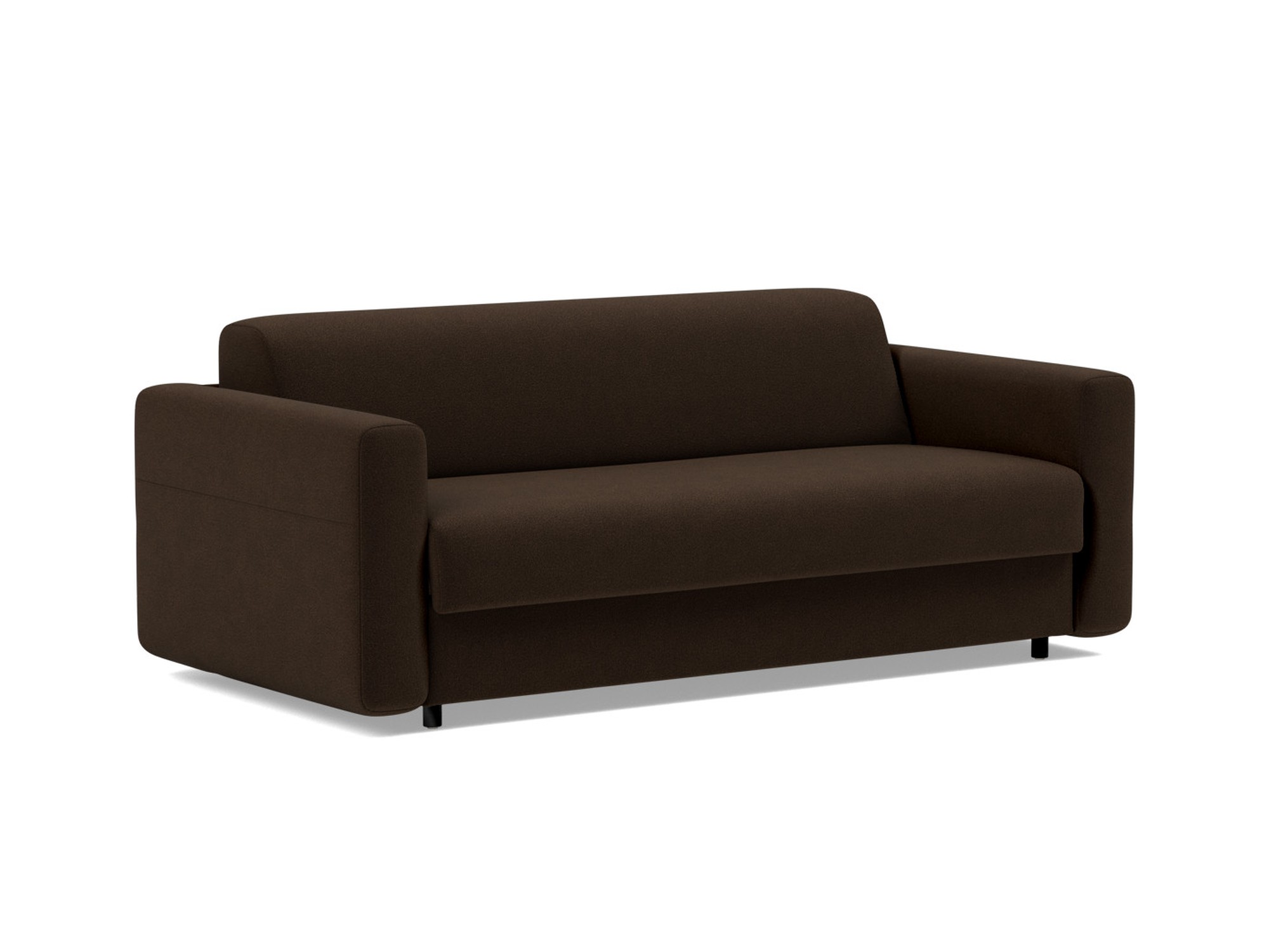 Schlafsofa Killian mit Memory-Matratze 140 Strukturierter Stoff Taura 358-Chocco