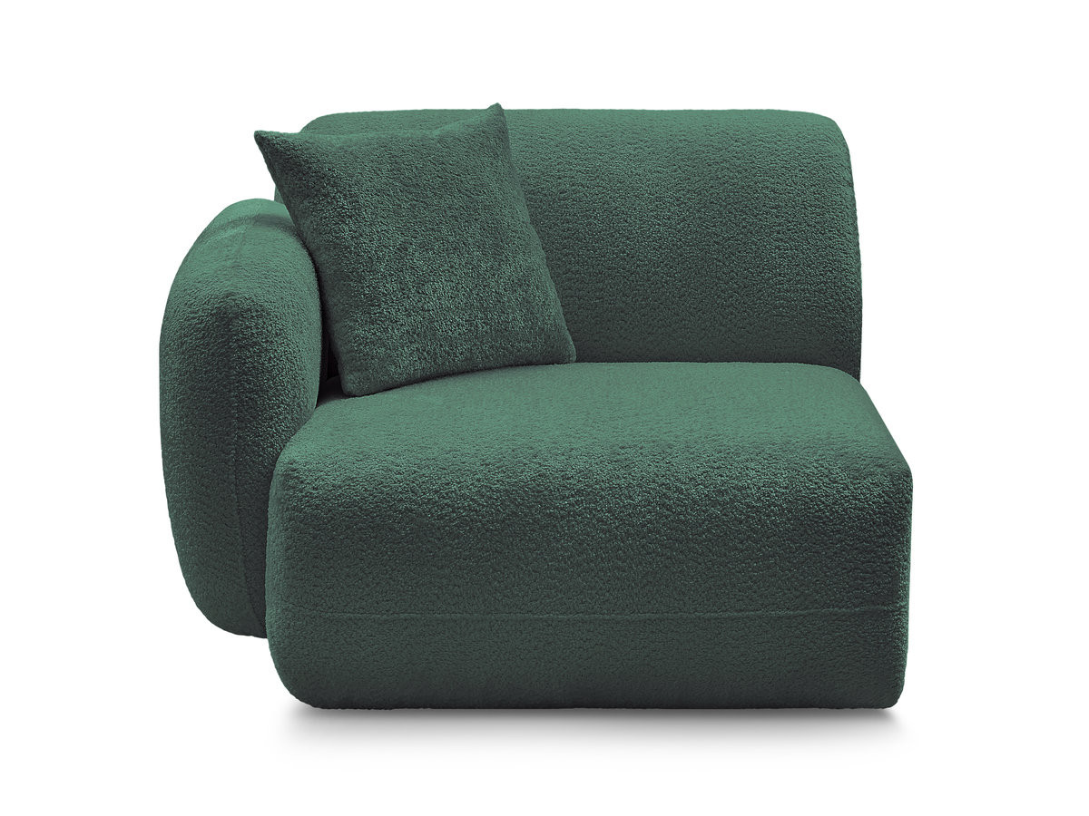Bobochic Anda Sofamodul 1-Sitzer 104 × 103 cm Chenille Dunkelgrün Ecke links