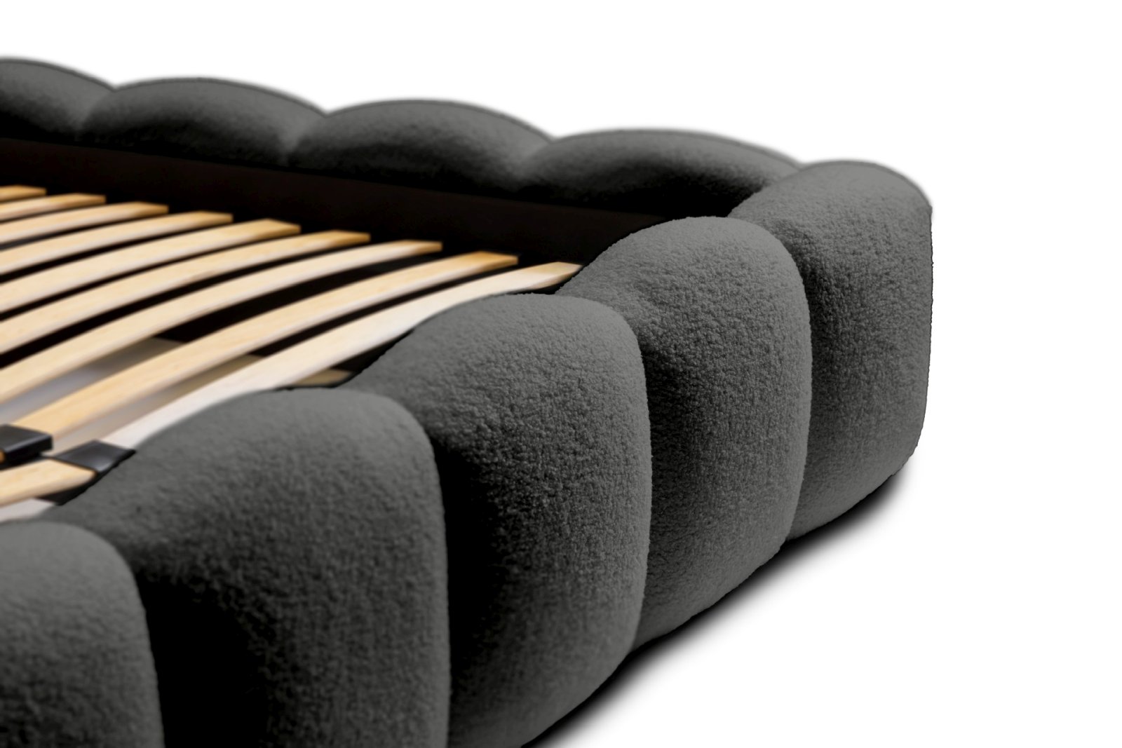 Polsterbett Vento-Slim Boucle 140x200 mit Holzrahmen Quelle 92