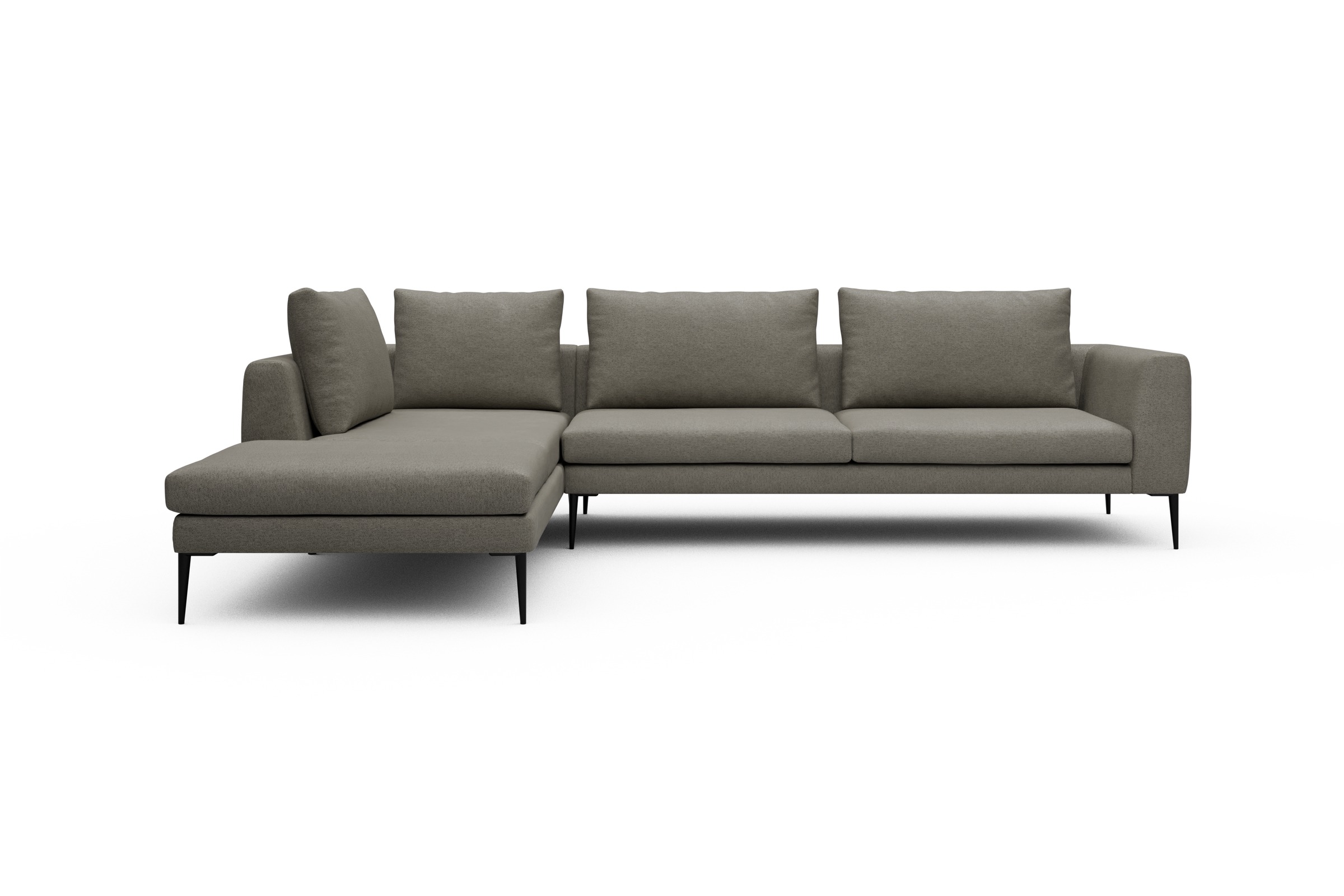 Skandi Home Ecksofa Paul Relax-Ecke rechts mit 3-Sitzer Denari-Warm-Grey moebelfaktor