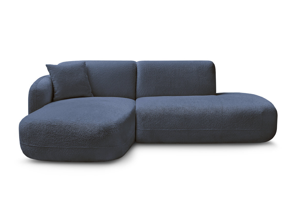 Bobochic Anda Ecksofa 241 × 163 cm Chenille Dunkelblau Ecke links