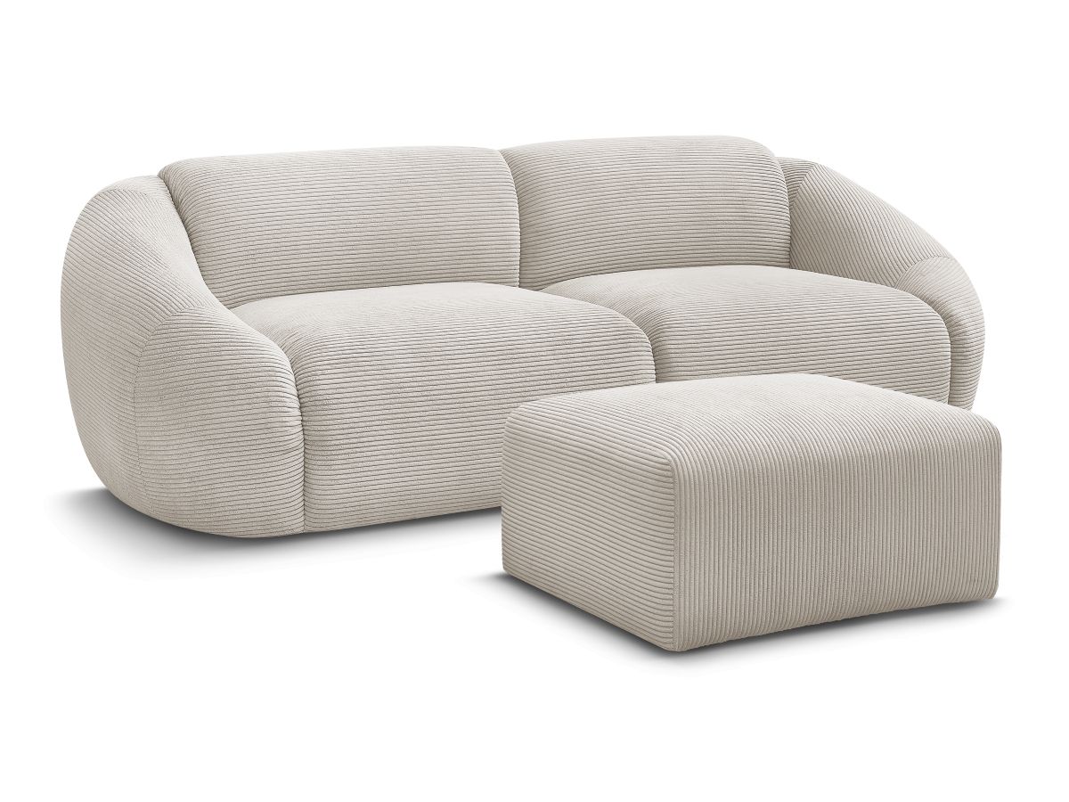 Bobochic Tina Sofa 4-Sitzer mit Pouf