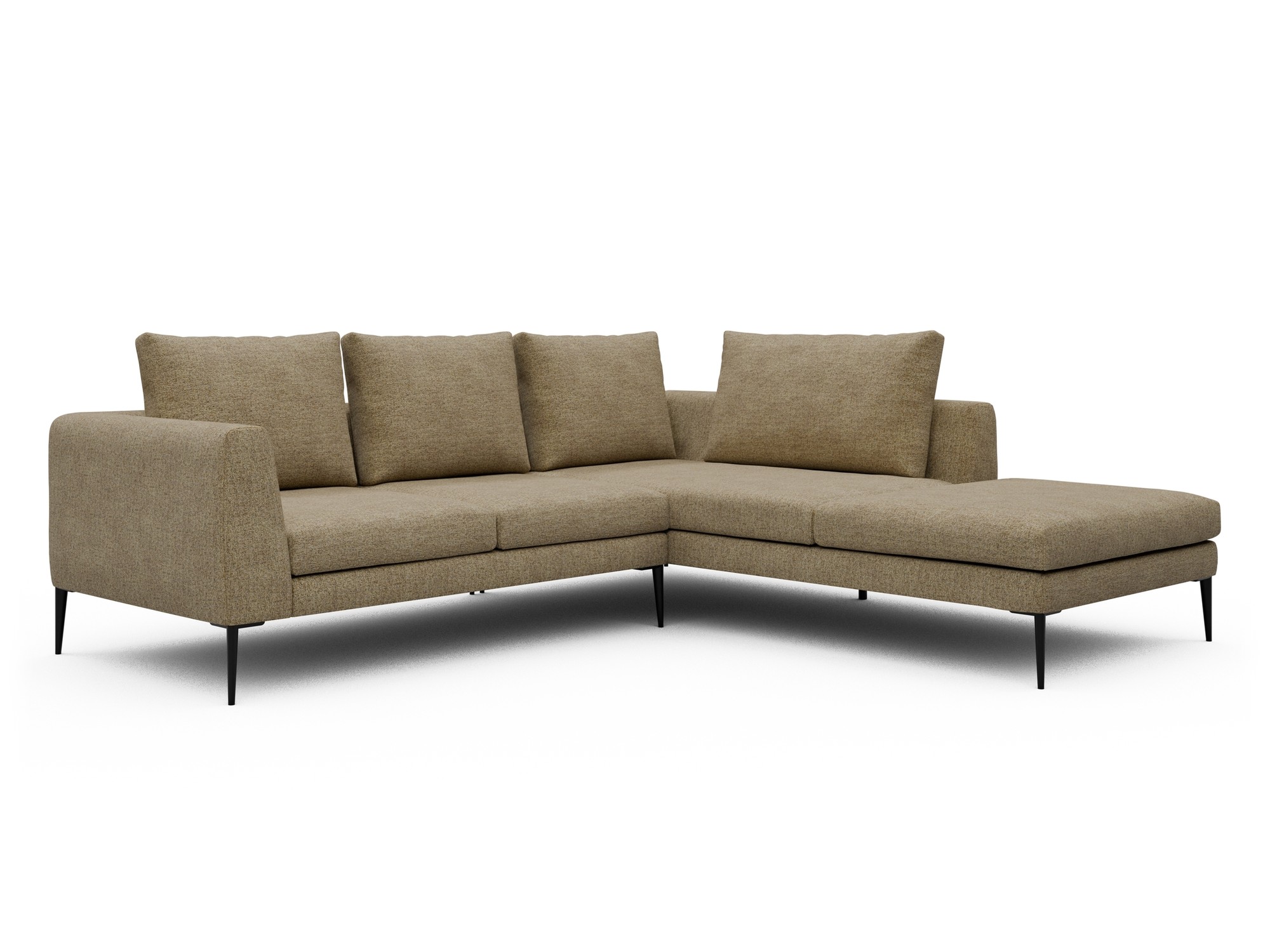 Skandi Home Ecksofa Paul Relax-Ecke rechts mit 2-Sitzer Carreno-Silician-Yellow moebelfaktor