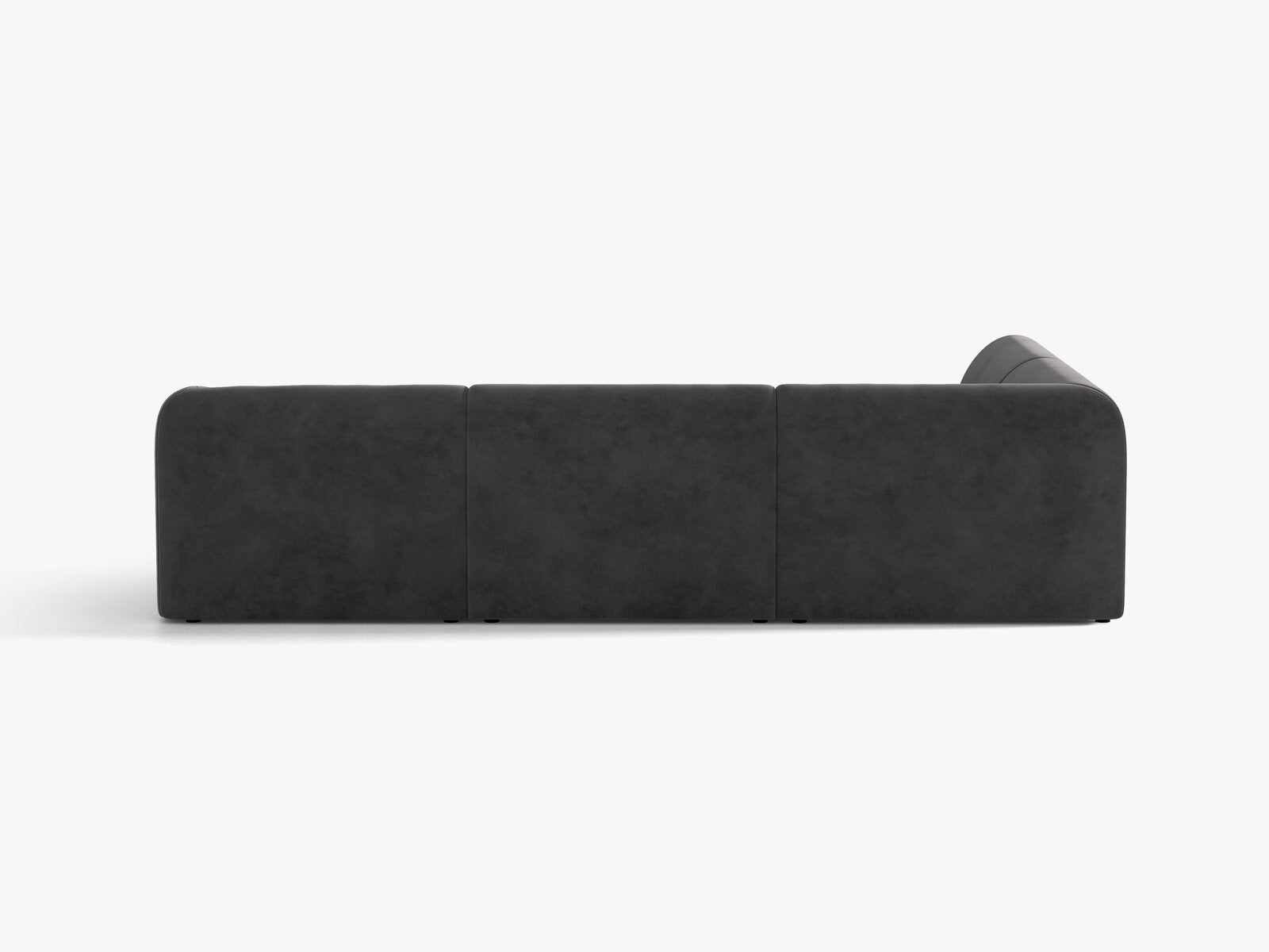 Micadoni Ecksofa Miley 6-Sitzer Links Samt Bluvel Grau