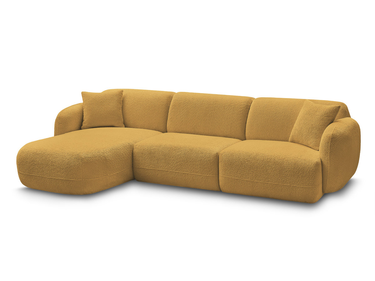 Bobochic Anda Ecksofa 292 × 163 cm Chenille Gelb Ecke links