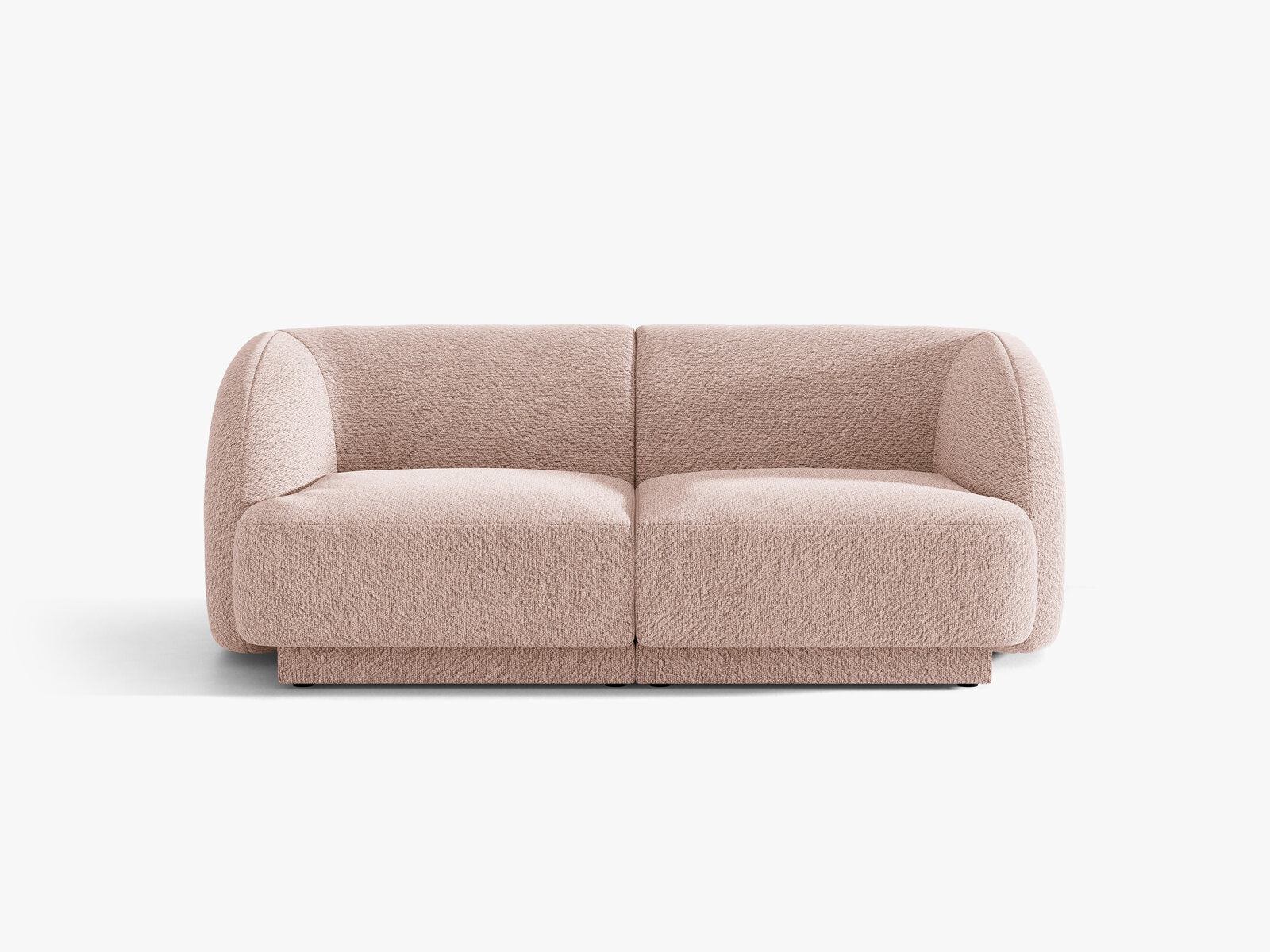 Micadoni Sofa Miley 2-Sitzer Boucle Baloo Puderrosa