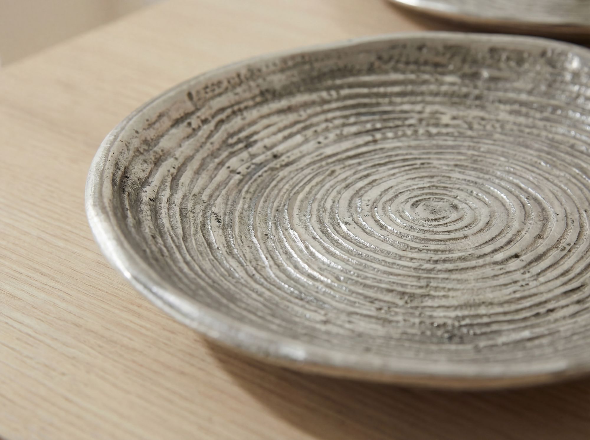 Dekoschale Lomen Aluminium Silber Ø 44 cm