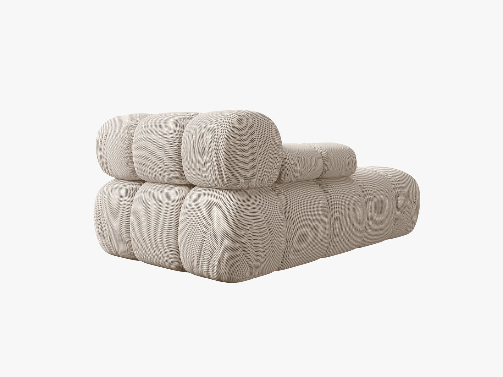 Micadoni Recamiere Bellis Links 3D-Stoff Sonic Helles Beige