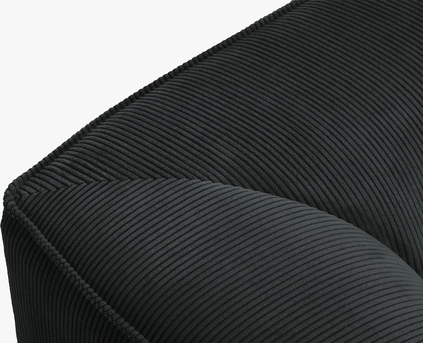 Micadoni Sofa Ruby 3-Sitzer Kord Scala Schwarz