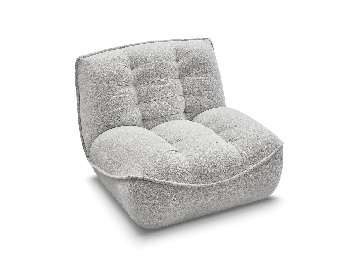 Bobochic Serena Sofamodul 1-Sitzer Melange-Stoff Hellgrau