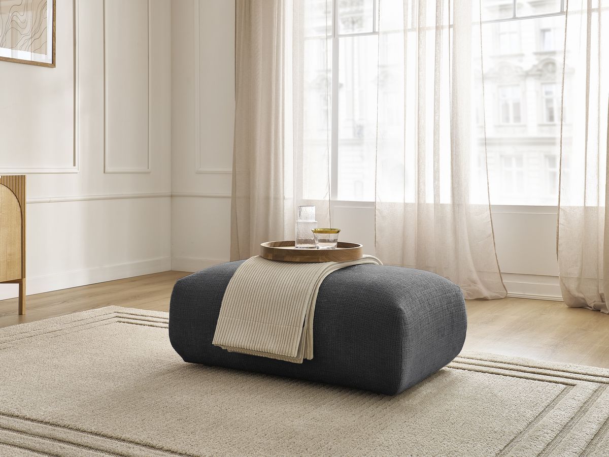 Bobochic Sirius Sofa 1-Sitzer Strukturstoff Schwarz
