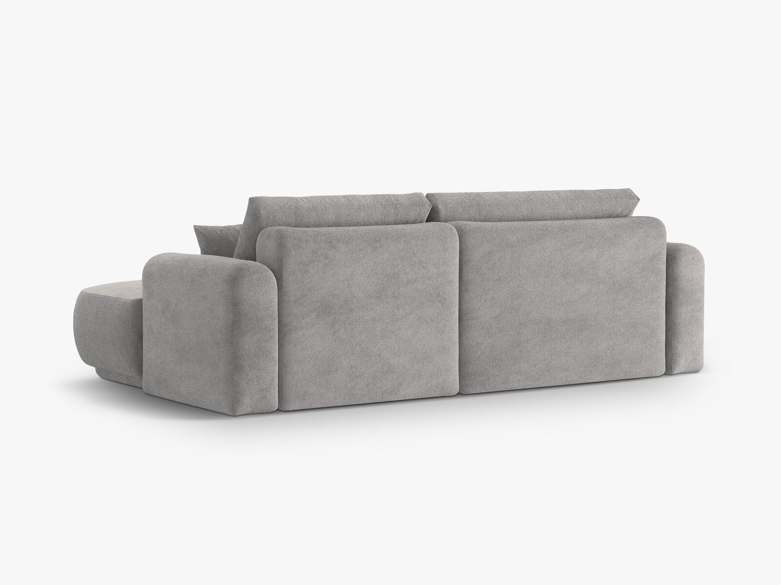 Micadoni Ella Ecksofa 5-Sitzer mit Schlaffunktion Rechts Strukturierter Stoff Sorella Warmes Grau