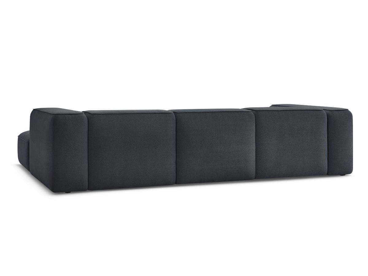 Bobochic Zephyr Wohnlandschaft mit Pouf Strukturstoff Dunkelblau