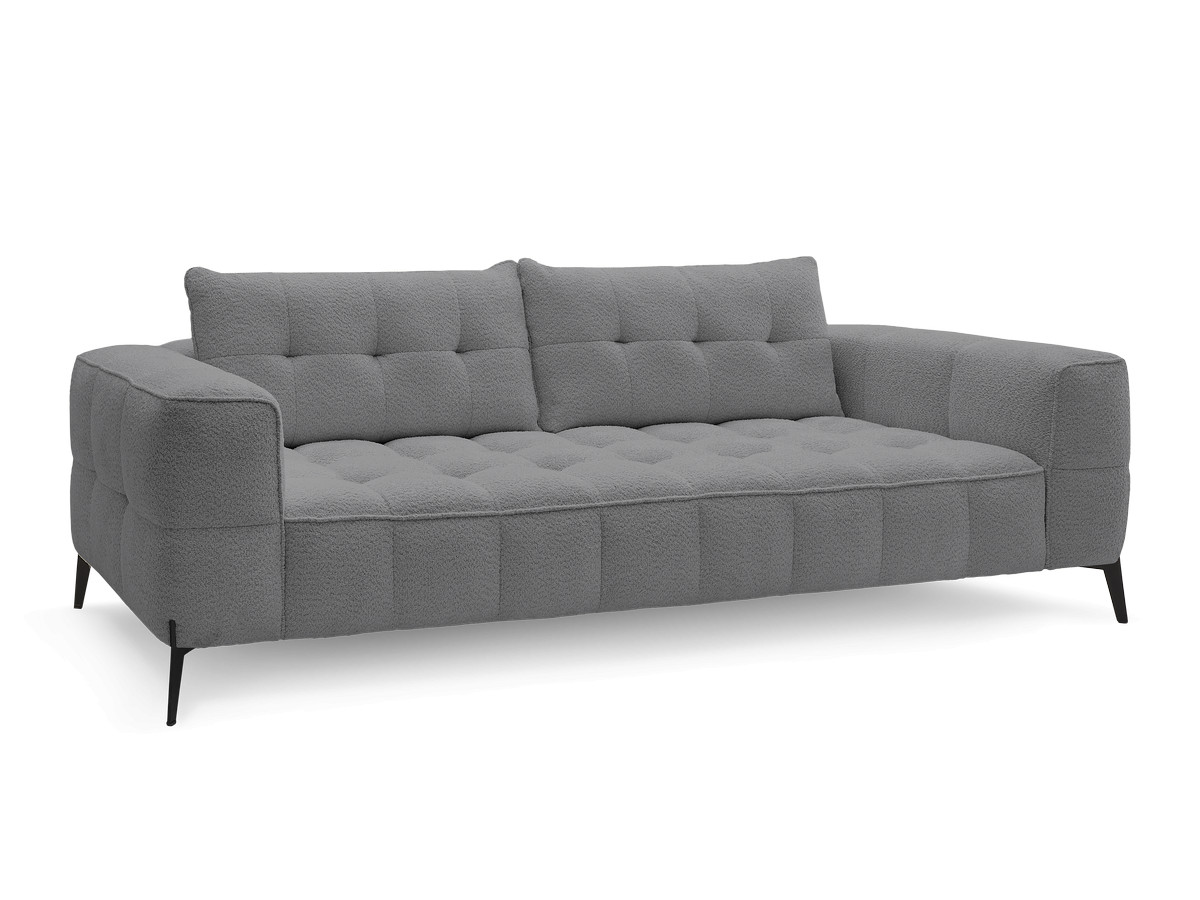 Bobochic Anis Sofa 3-Sitzer Bouclé-Stoff Dunkelgrau