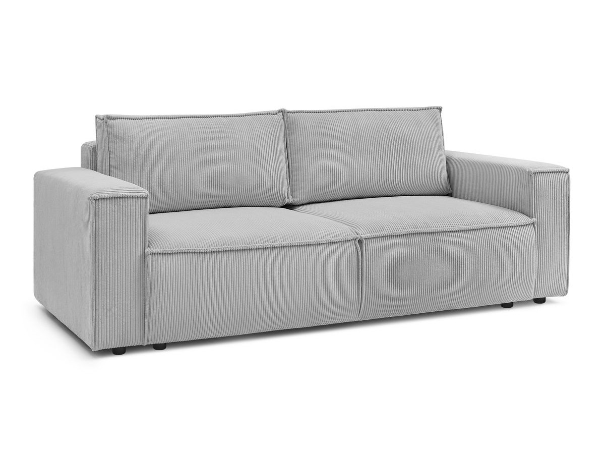 Bobochic Nihad Sofa 3-Sitzer Cordsamt Hellgrau