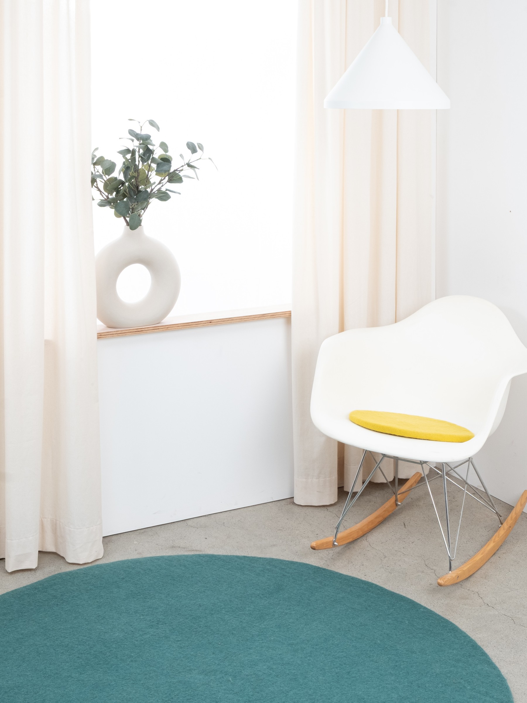 myfelt Kata Filz-Sitzauflage Gelbgrün Ø 36 cm