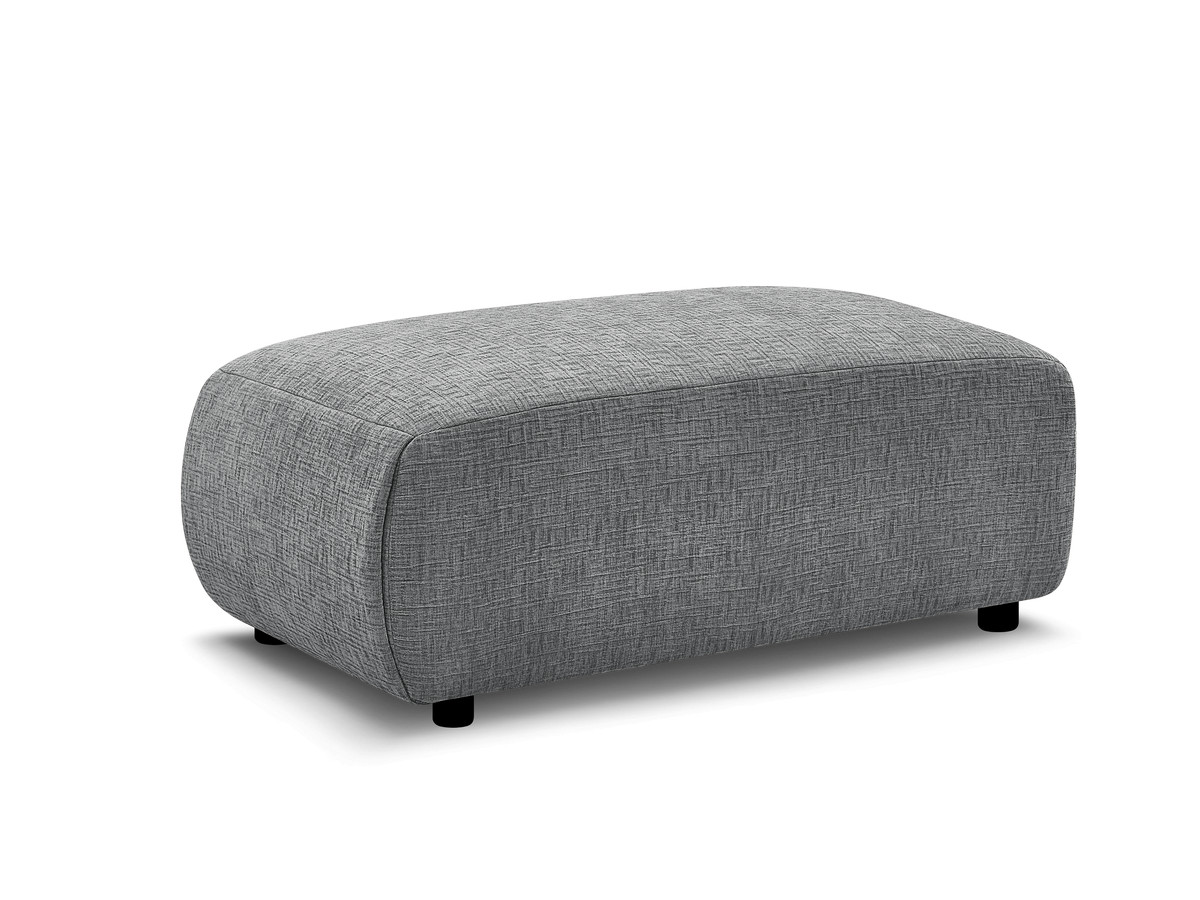 Bobochic Jana Pouf 63 × 114 cm Strukturstoff Dunkelgrau