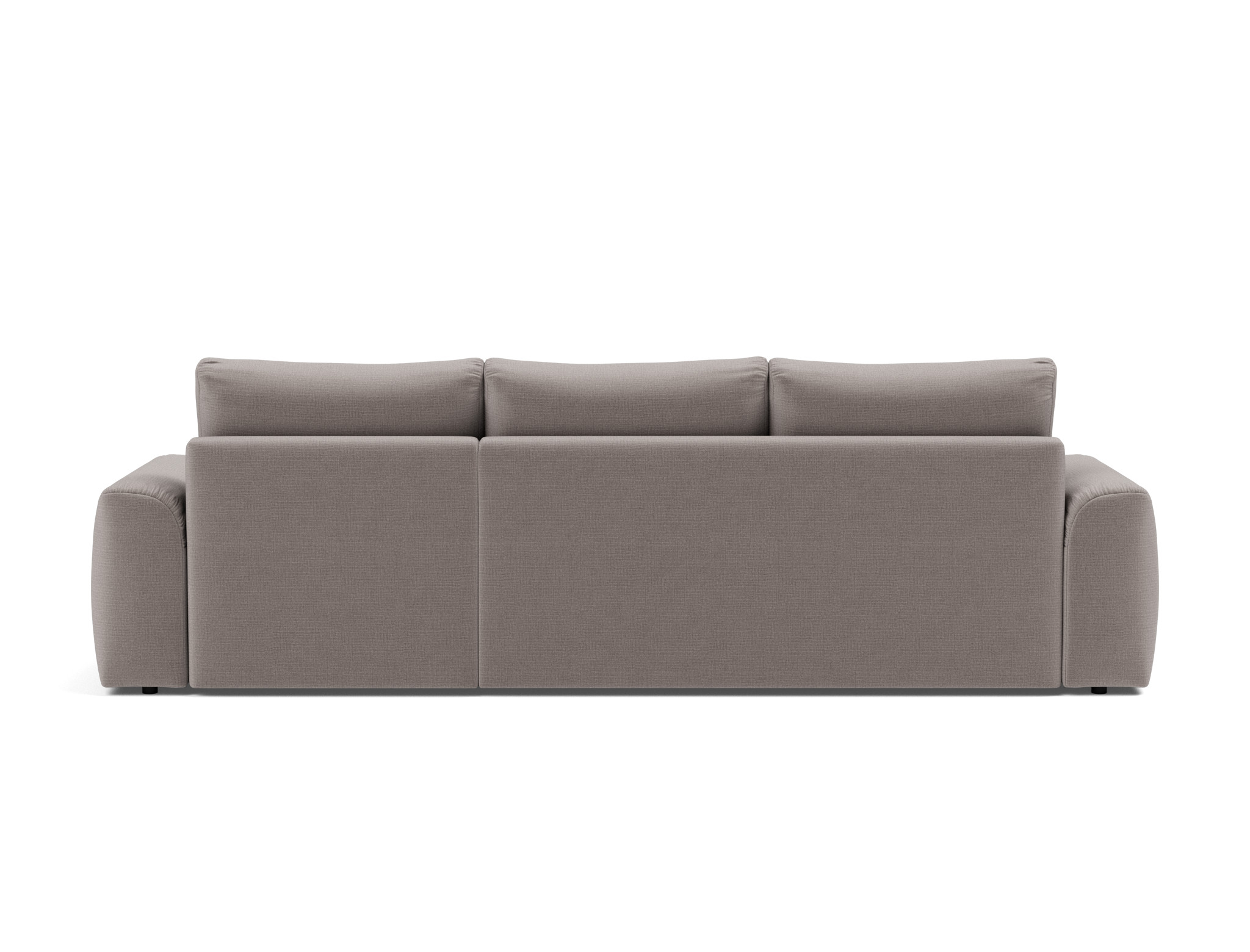 Schlafsofa Norum mit Chaiselongue und Chunky-Armlehnen Chenille Esina 418-Truffle